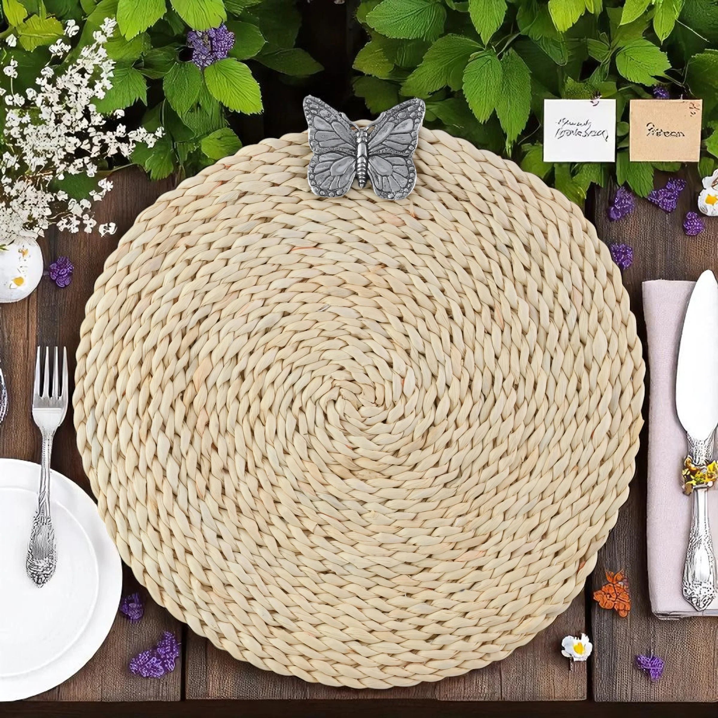 Butterfly Twisted Seagrass Placemats (Set of 4)
