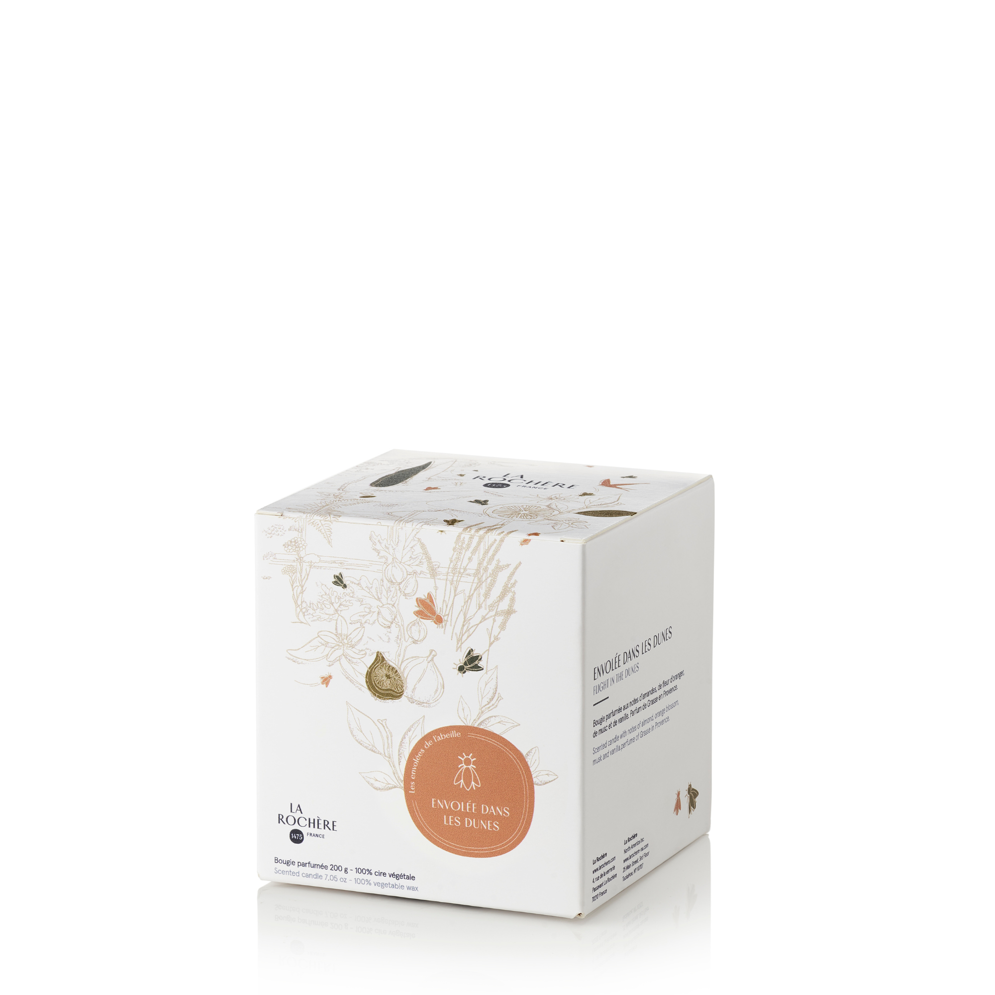 Scented Candle in Orange Blossom with Bee Motif