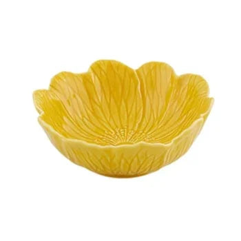 Flora Earthenware Large Bowl in Yellow (Set of 4) - The Mayfair Hall