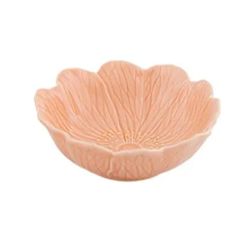 Flora Earthenware Large Bowl in Pink (Set of 4) - The Mayfair Hall