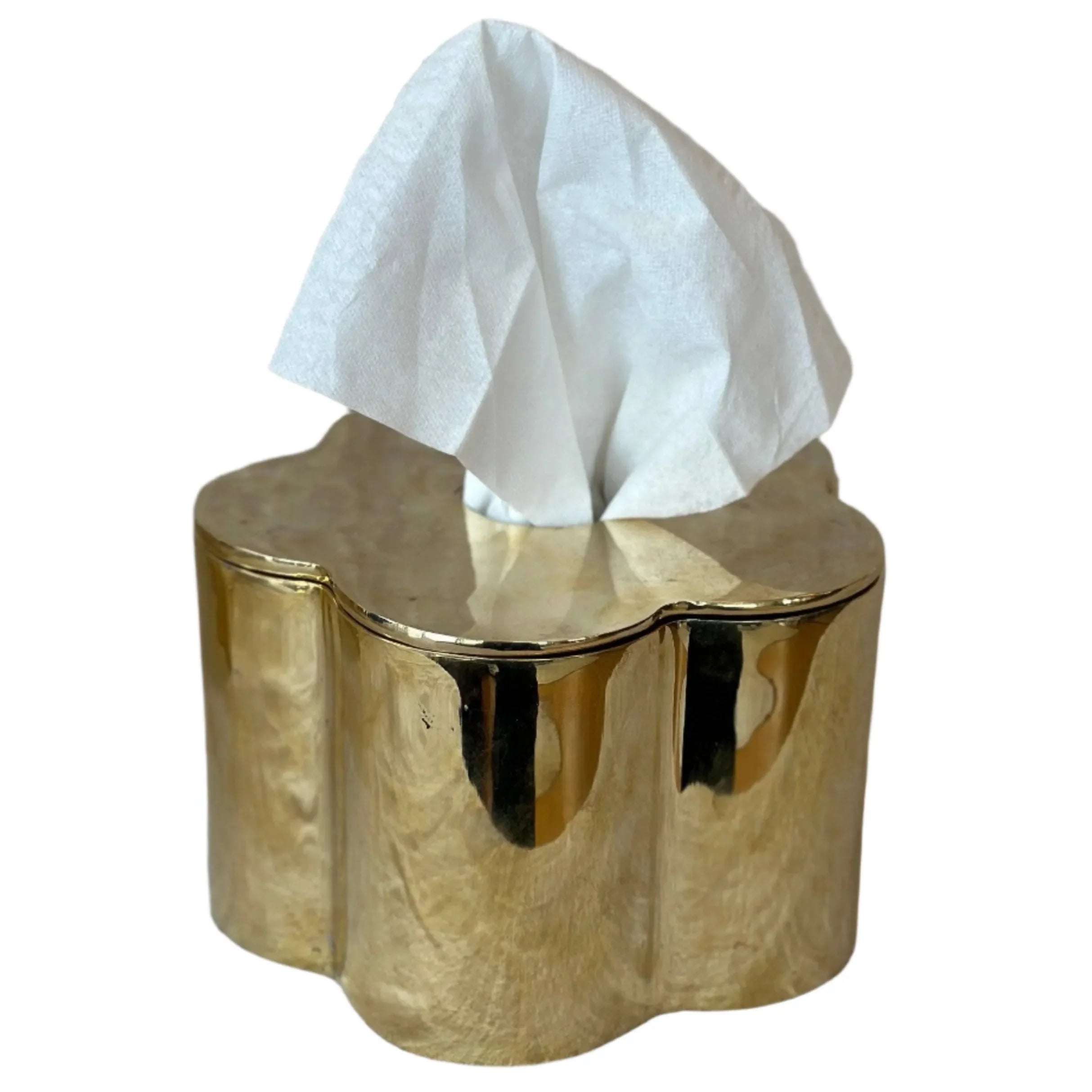 Bud Box Tissue Holder in Brass - The Mayfair Hall