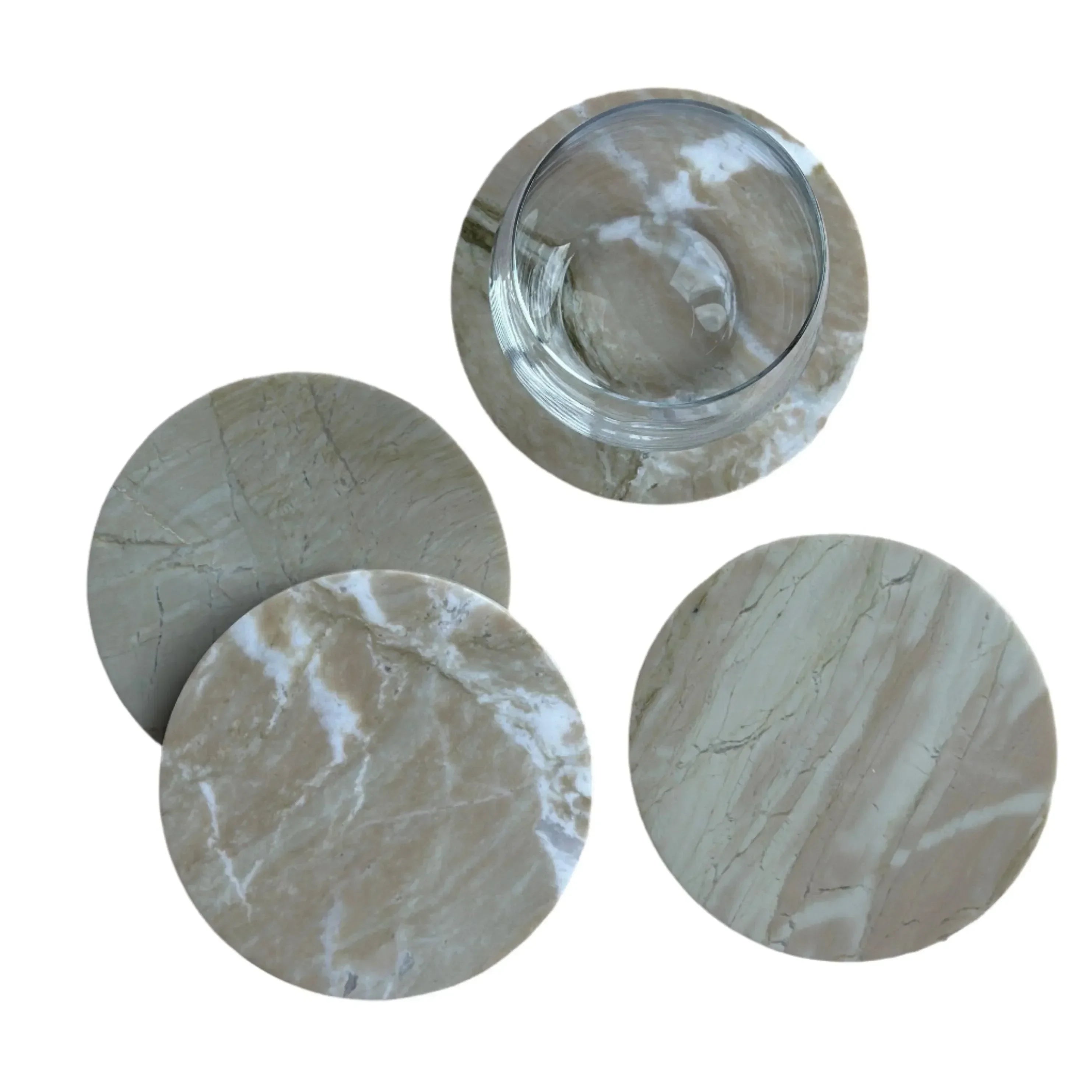 Marble Oversized Coasters in Matcha - The Mayfair Hall