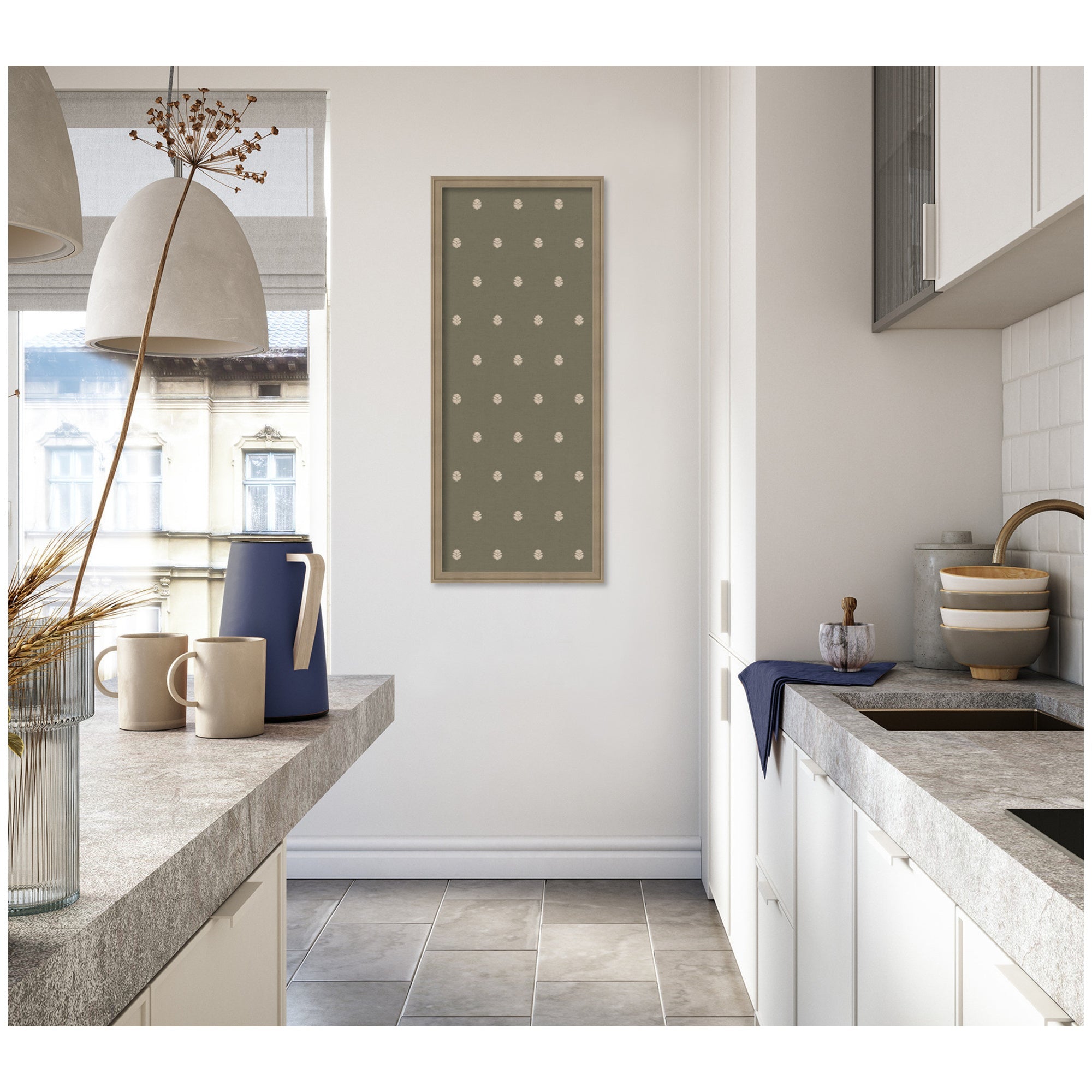 Pinboard Green Botanical Block Print