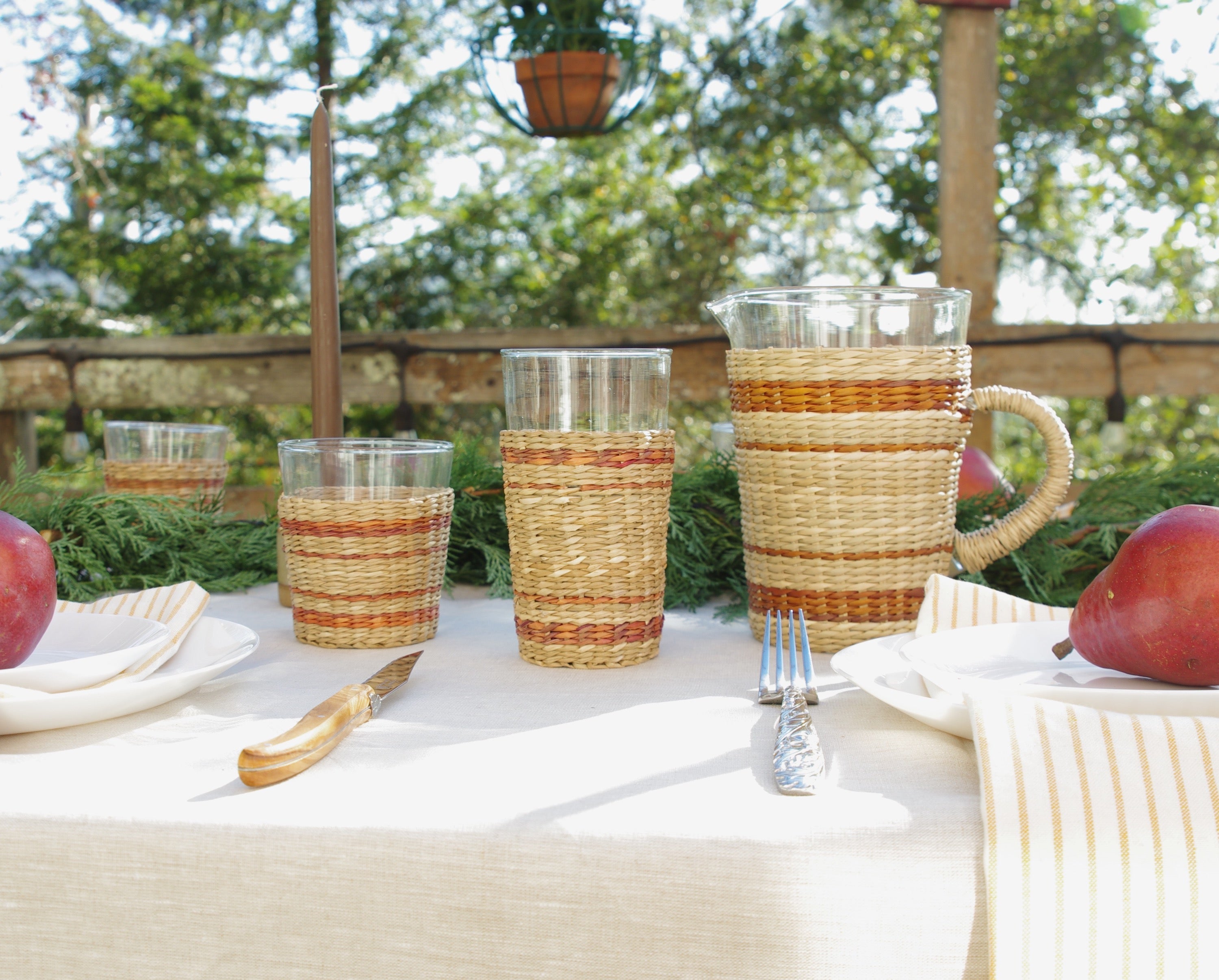 Seagrass Highball Brown Stripe
