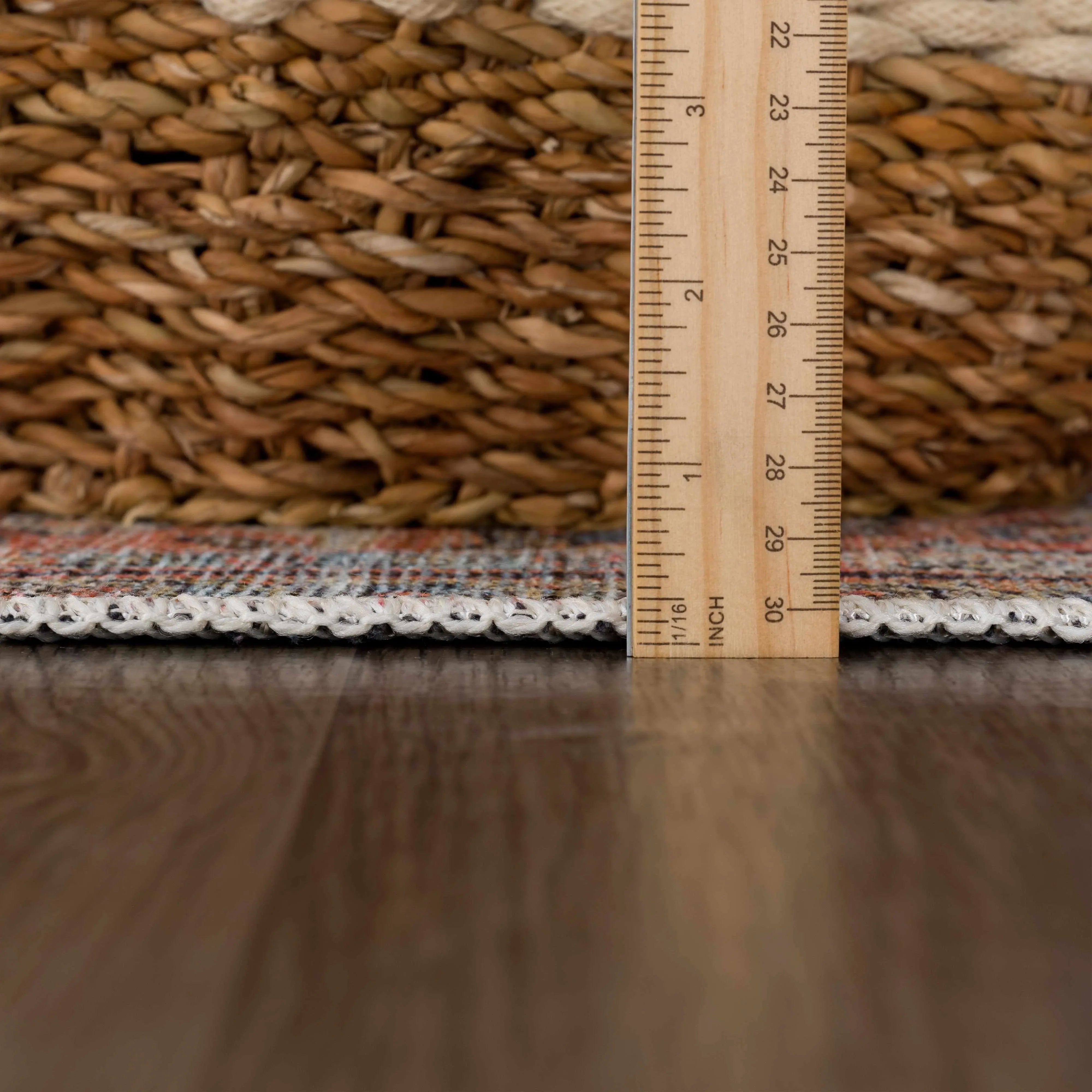 Peach & Blue Washable Area Rug - Clearance - The Mayfair Hall