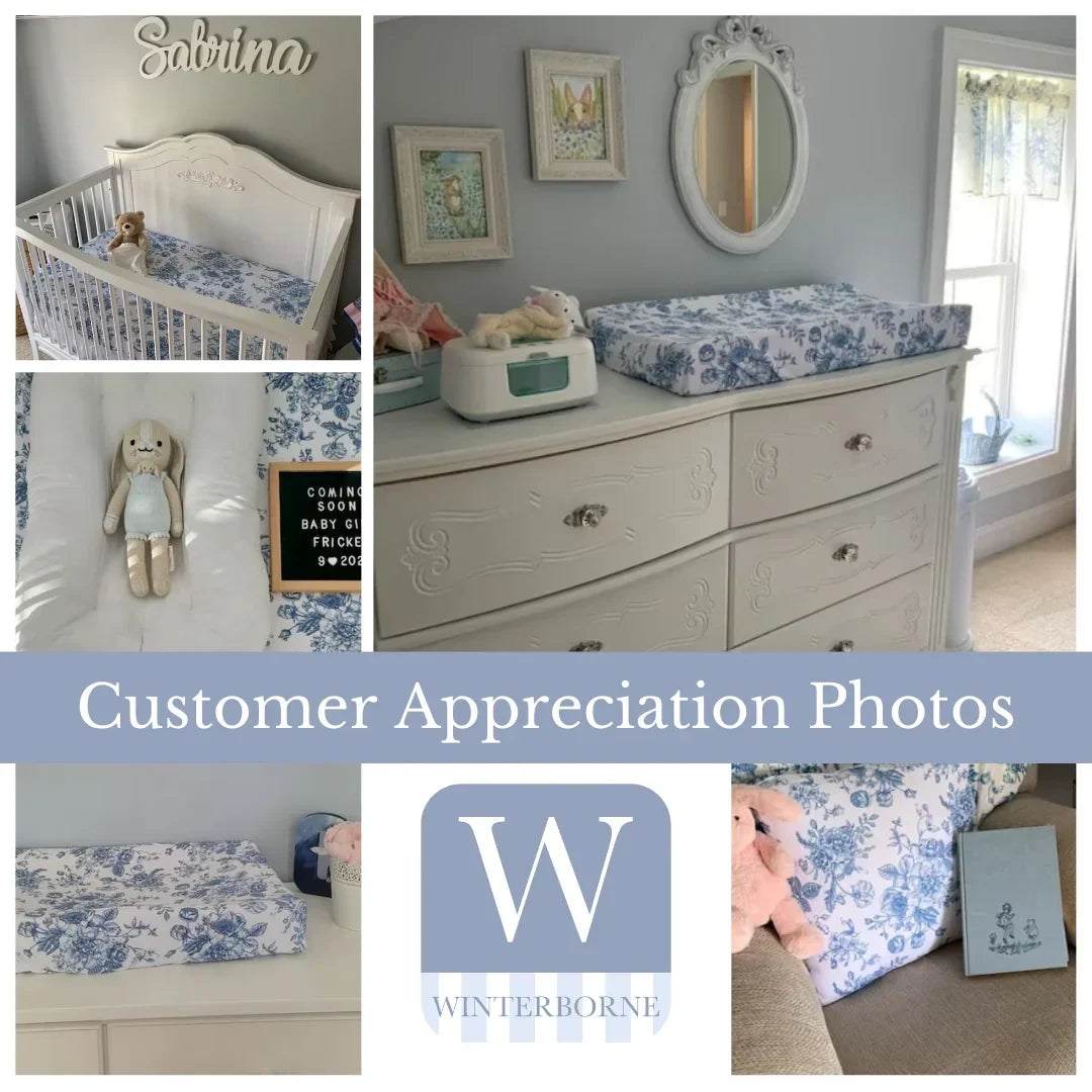 Blue Toile Floral Pillow in Rosecrest - The Mayfair Hall