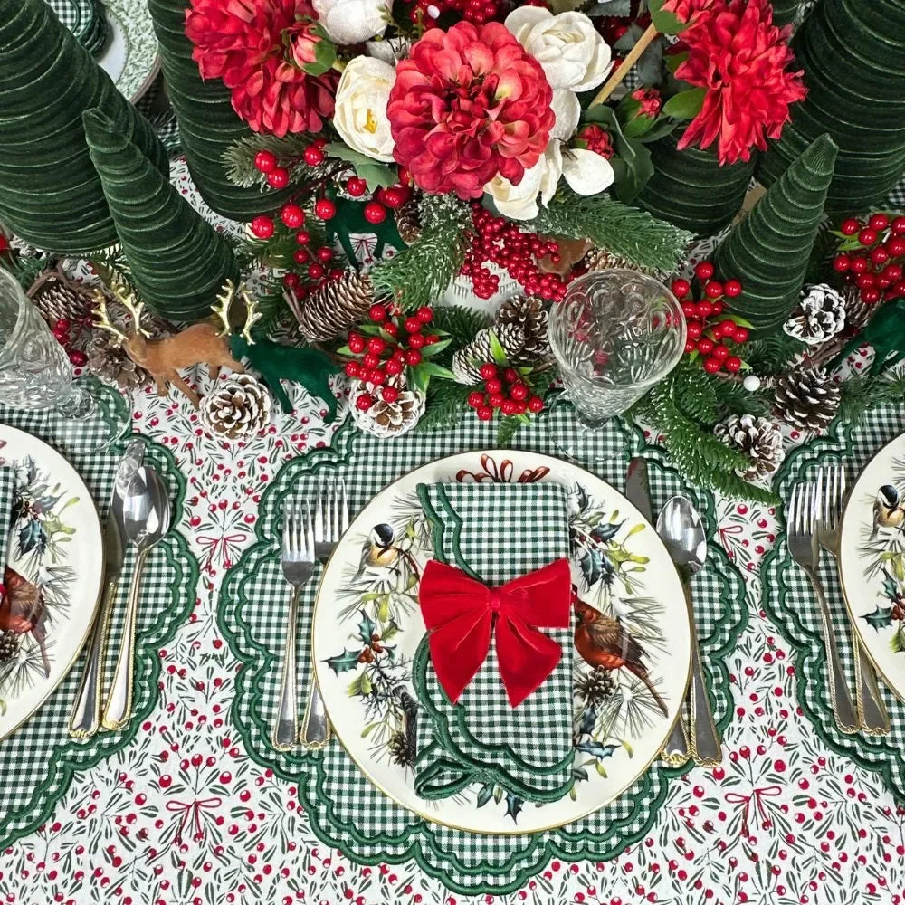 Bettina Placemat - Dark Green Gingham (Set of 4) - The Mayfair Hall