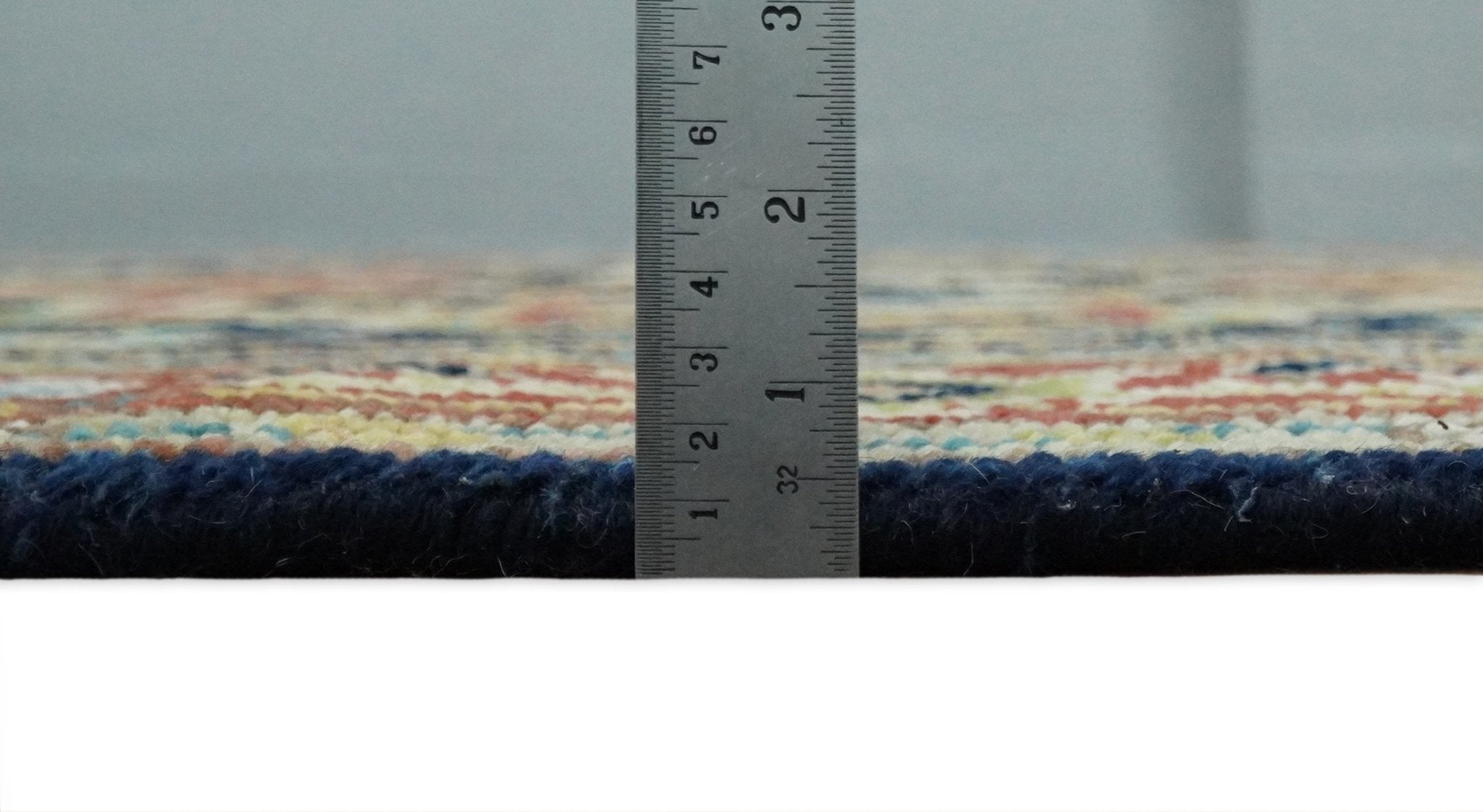 6x9 Blue and Rust Hand Knotted Wool Antique Vintage Persian Area Rug | TRDCP19269 - The Rug Decor