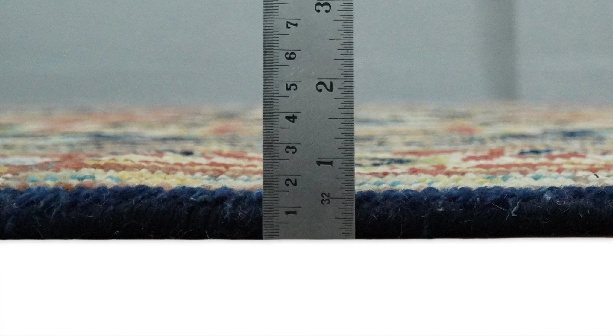 6x9 Blue and Rust Hand Knotted Wool Antique Vintage Persian Area Rug | TRDCP19269 - The Rug Decor