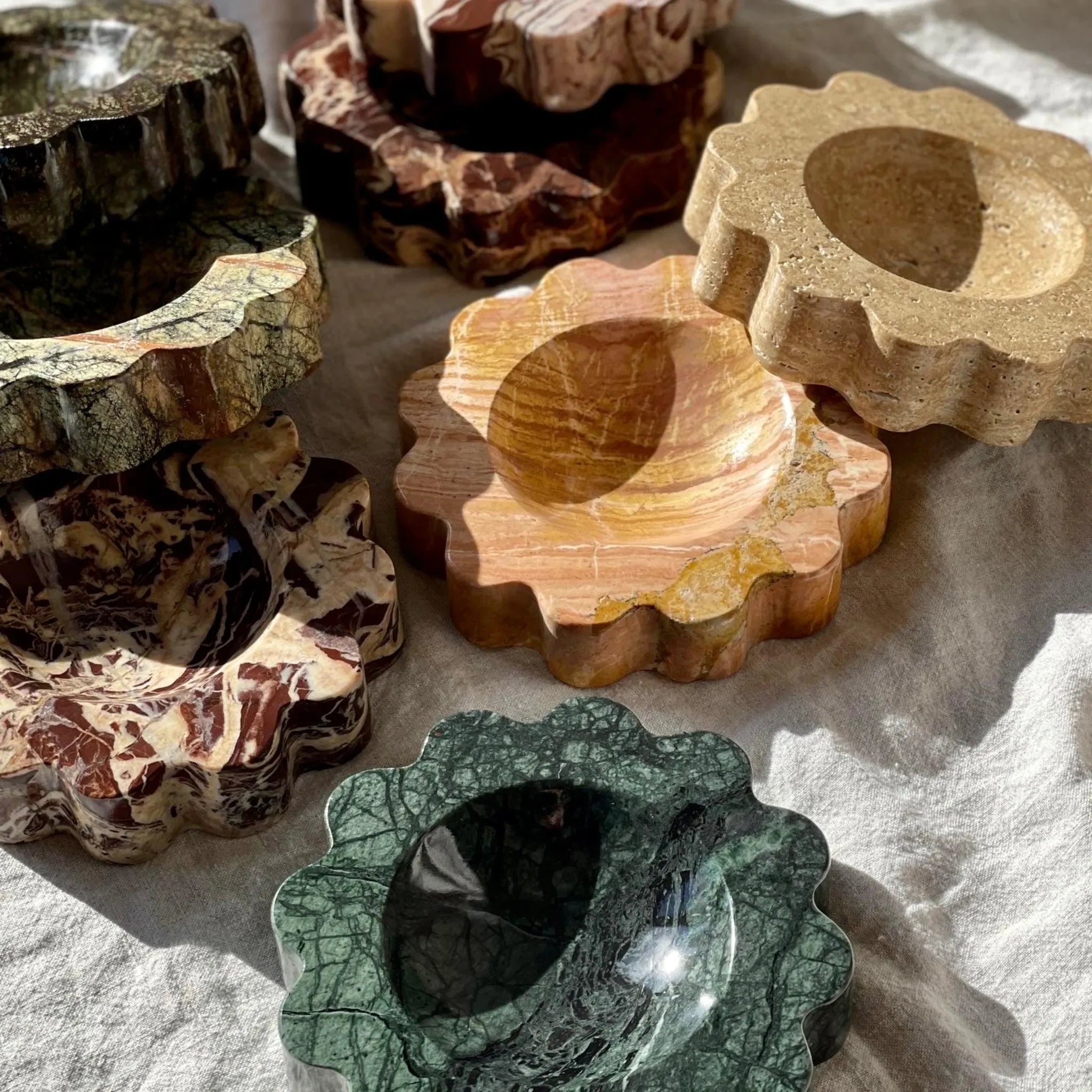 Marble Mini Sun Scoop in Emerald - The Mayfair Hall