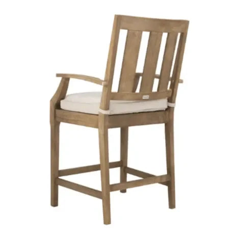 San Salvador Wood Counter Stool in Natural and White (Set of 2) - The Mayfair Hall