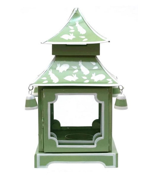 Green/White Bunnies Pagoda Hurricane - Medium - The Mayfair Hall