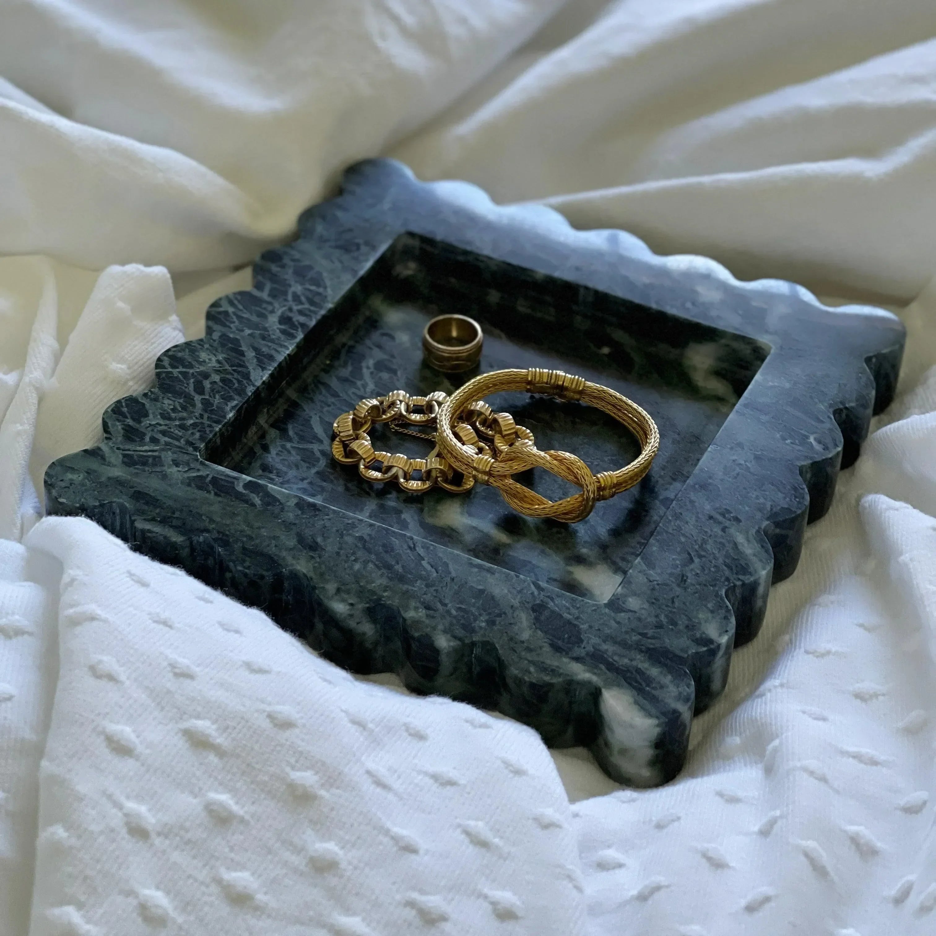 Marble Box Tray in Emerald - The Mayfair Hall