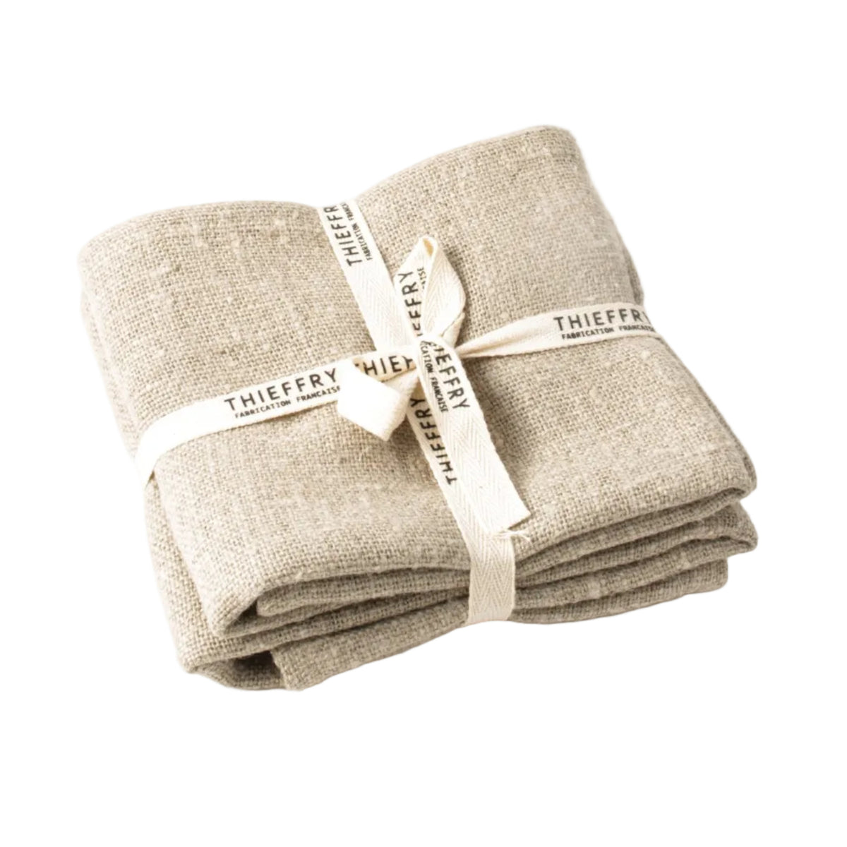 Raw Natural Belgian Linen Kitchen Towels by Thieffry Frères — Set of 2