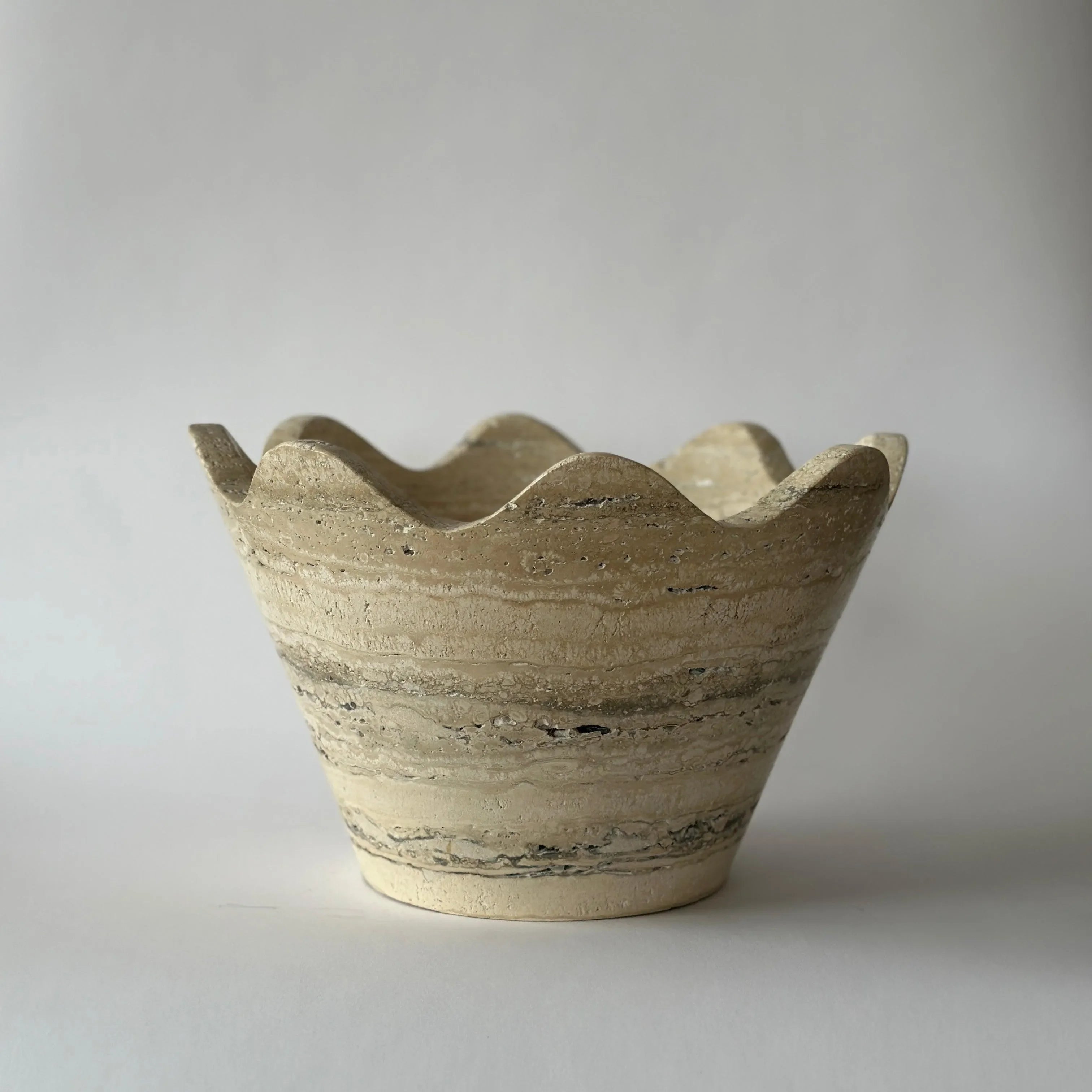 Blossom Bowl in Travertine - The Mayfair Hall