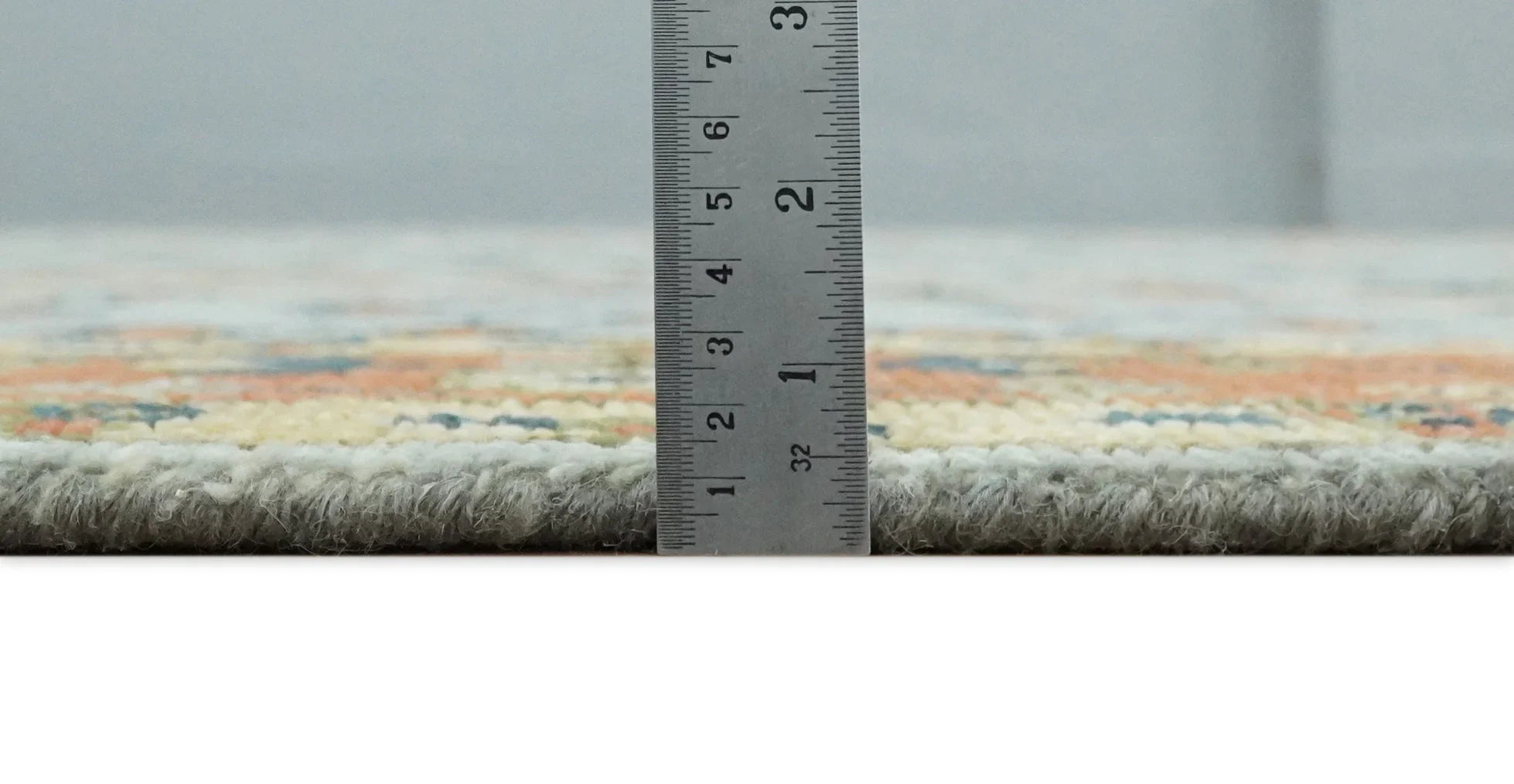 Hand Knotted Rust and Blue Traditional Turkish Vintage Multi Size Wool Rug