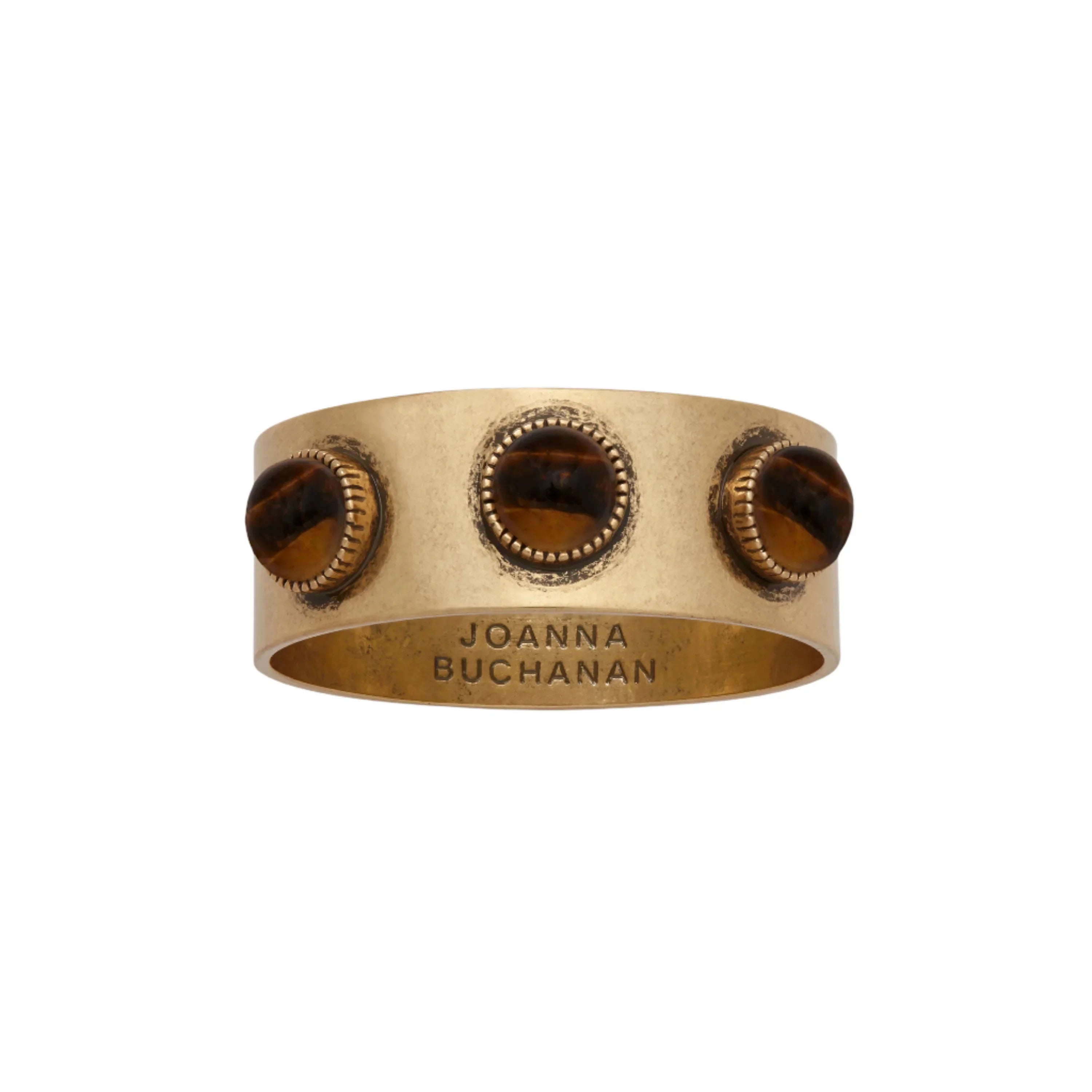 Cabochon napkin rings, tigers eye, set of four - The Mayfair Hall