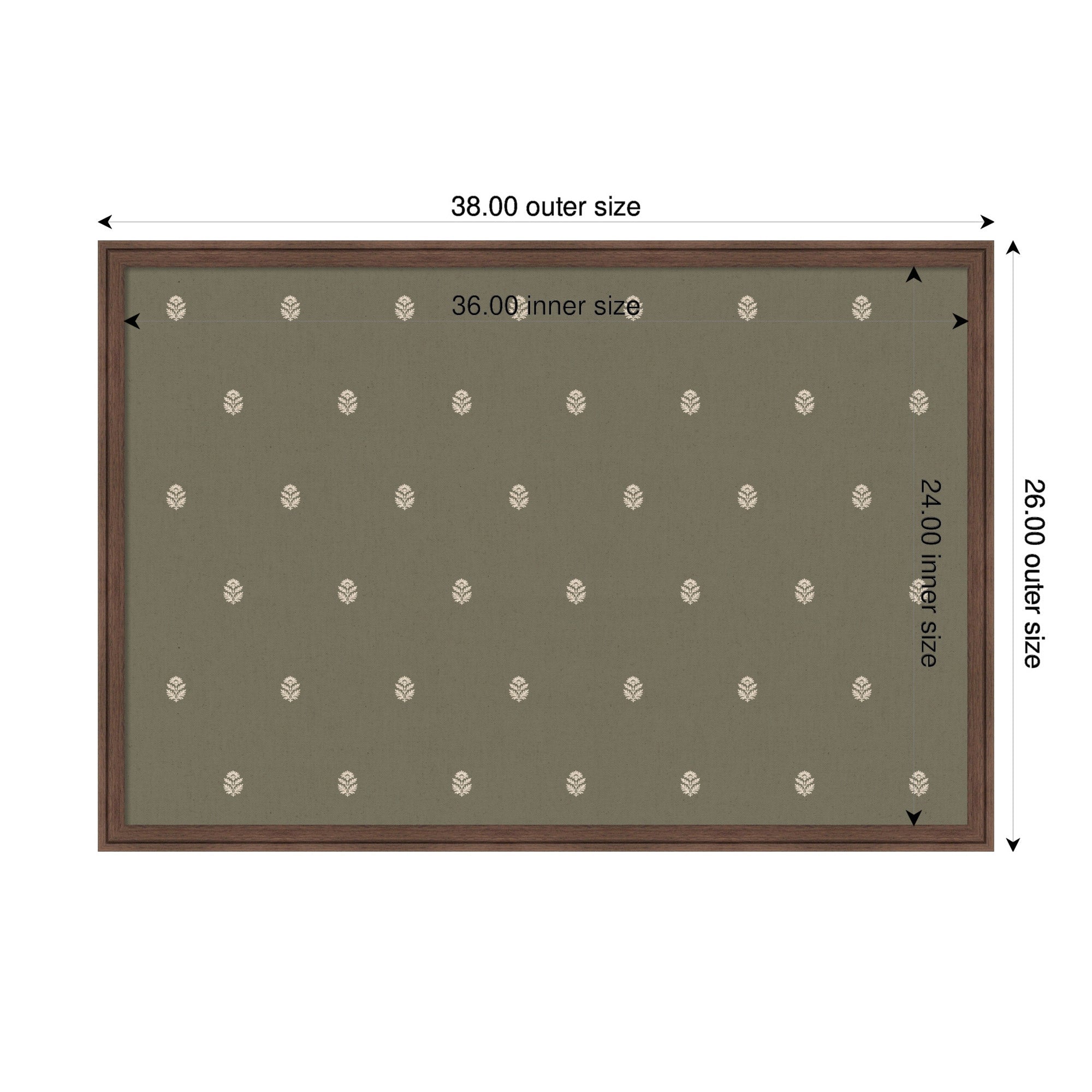 Pinboard Green Botanical Block Print