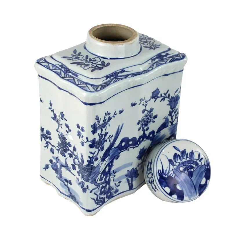 Scalloped Pheasant Floral Tea Jar - The Mayfair Hall