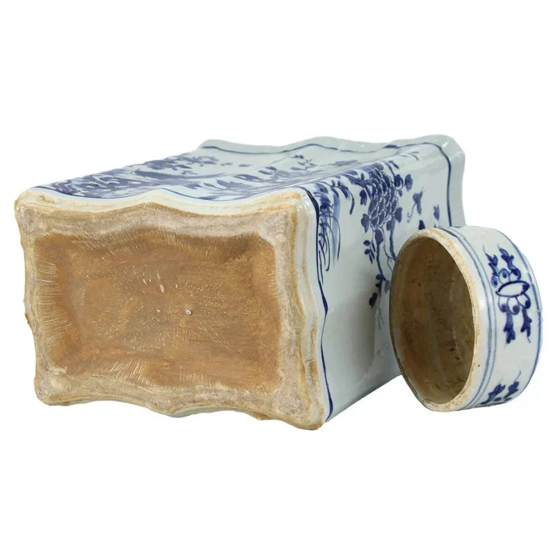 Scalloped Pheasant Floral Tea Jar - The Mayfair Hall