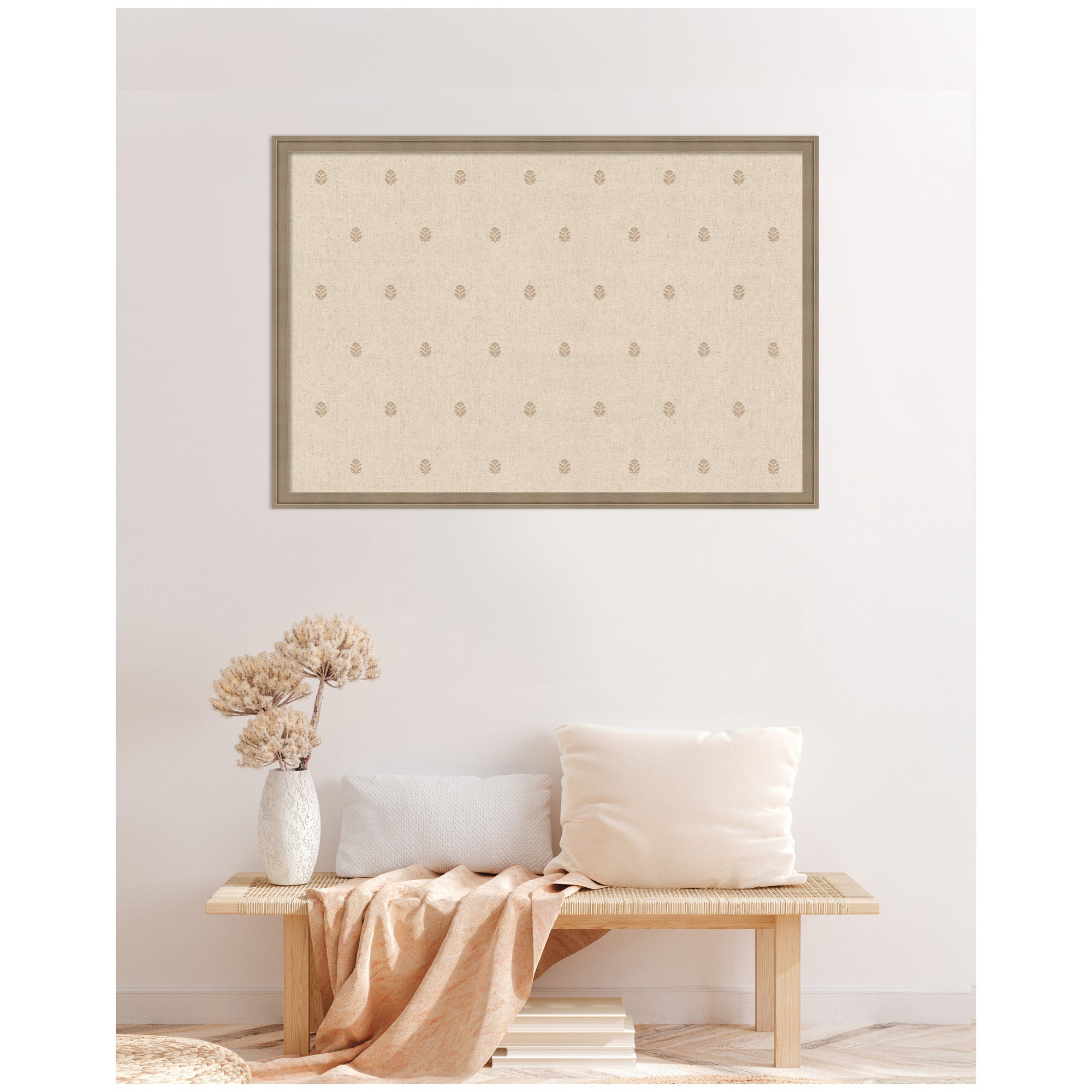 Pinboard Beige Botanical Block Print