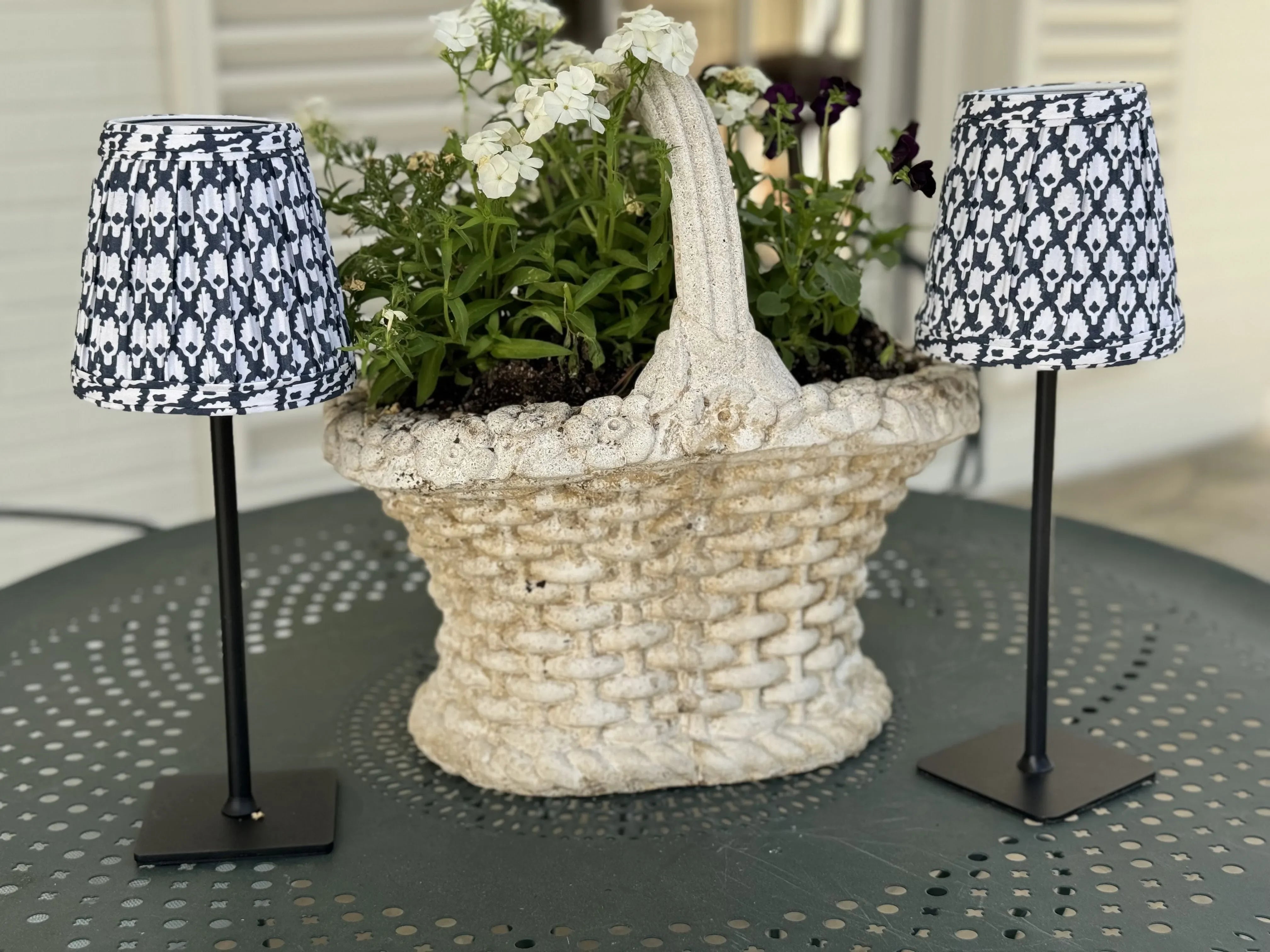 Small Fabric Shade Cover in 851 Navy - The Mayfair Hall