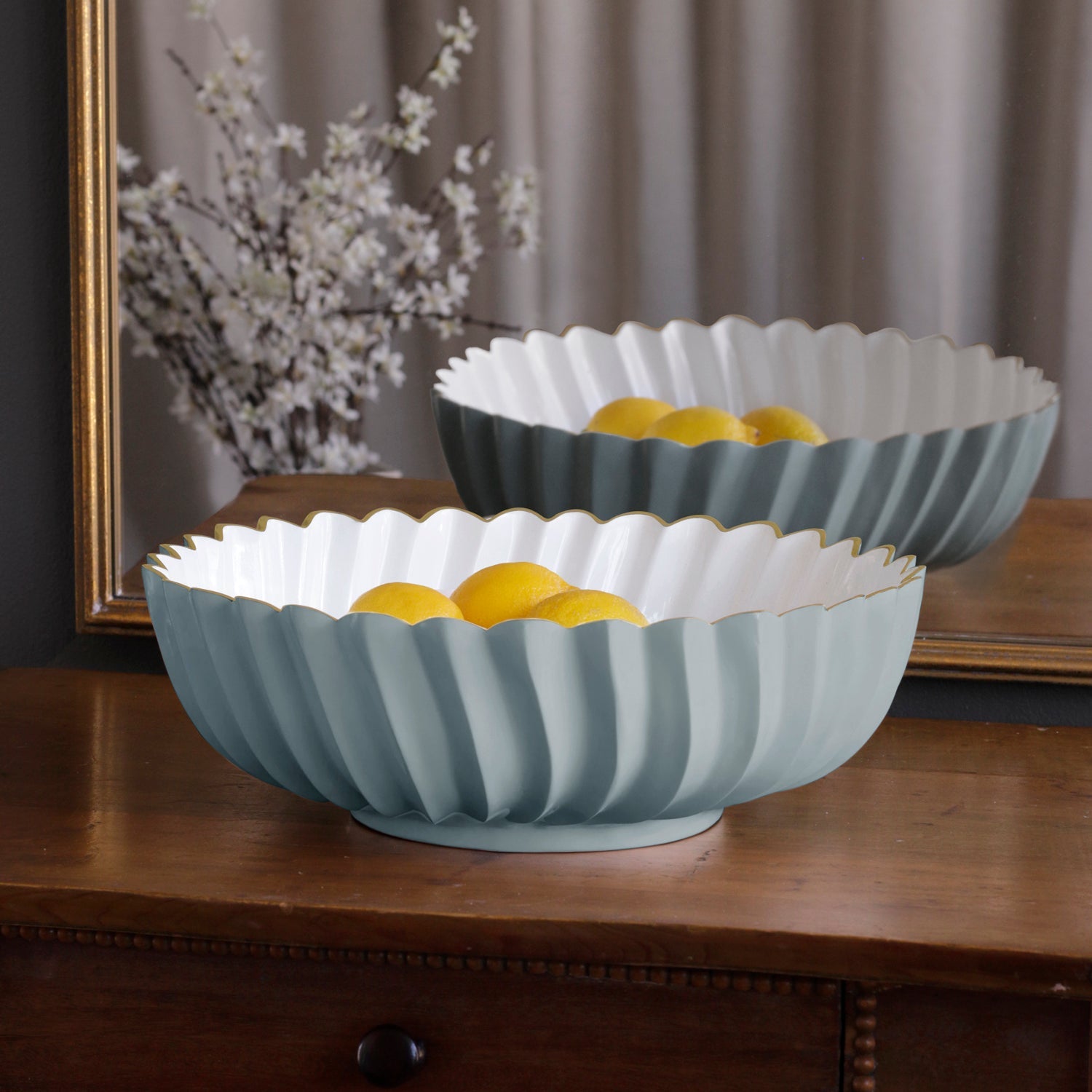 ENCANTO Orlando Large Bowl (Slate and White)