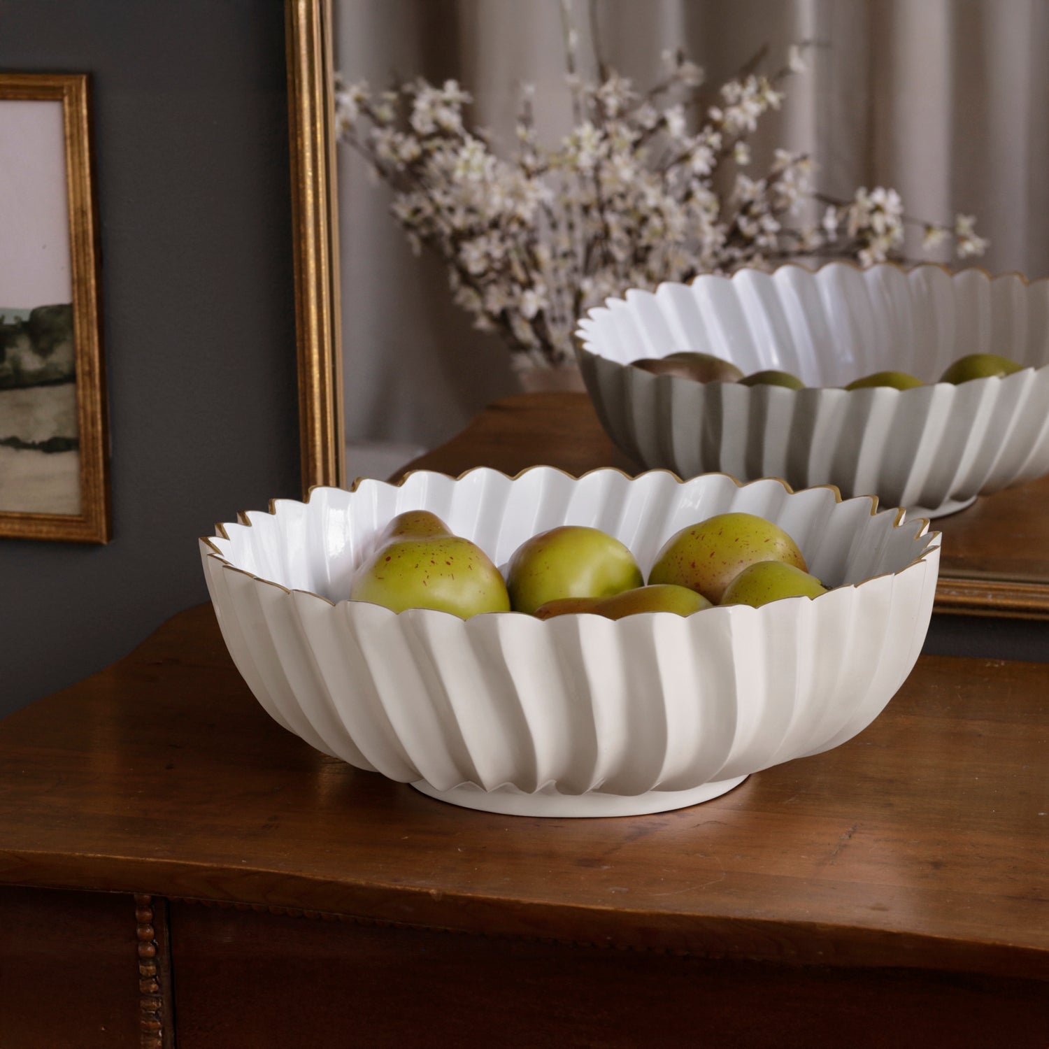 ENCANTO Orlando Large Bowl (Cream and White)