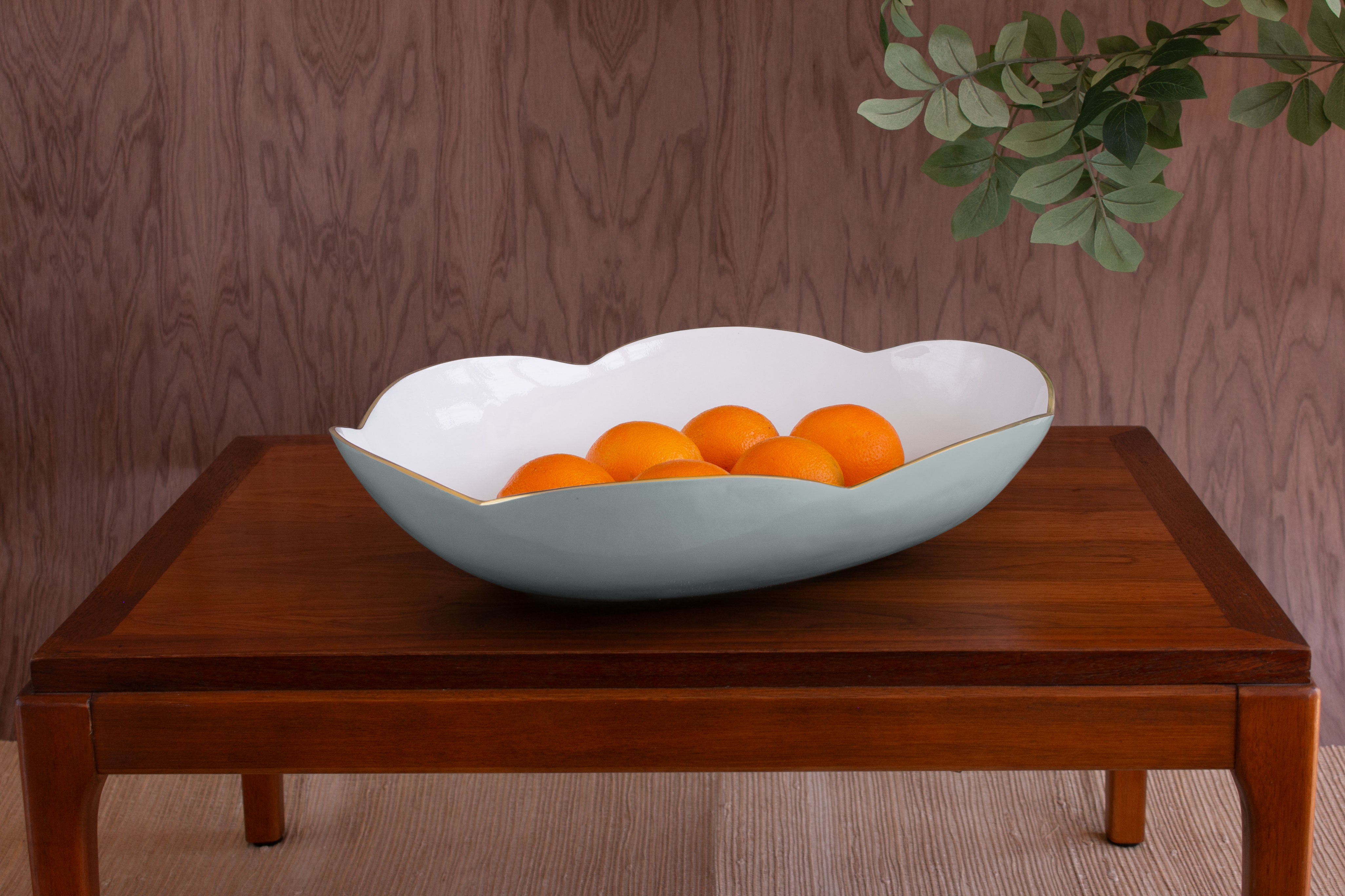 ENCANTO Amelia Extra Large Oval Bowl Slate and White