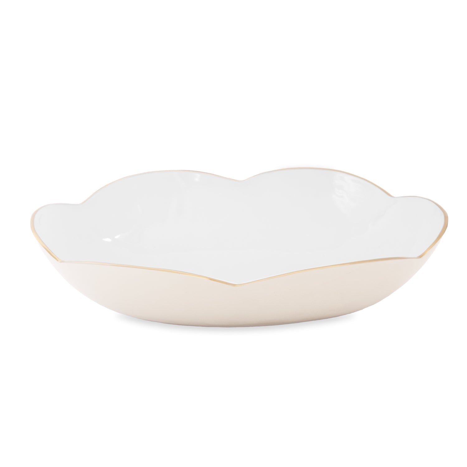 ENCANTO Amelia Extra Large Oval Bowl Cream and White