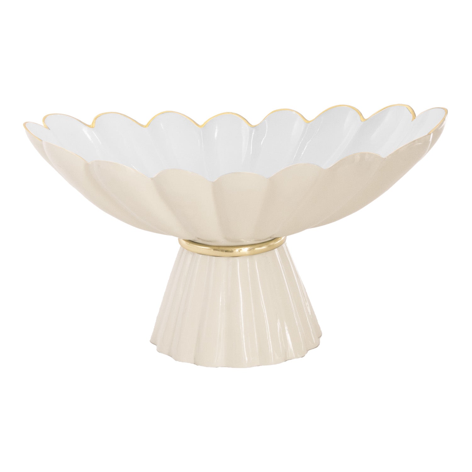 ENCANTO Vintage Hermes Pedestal Cream and White