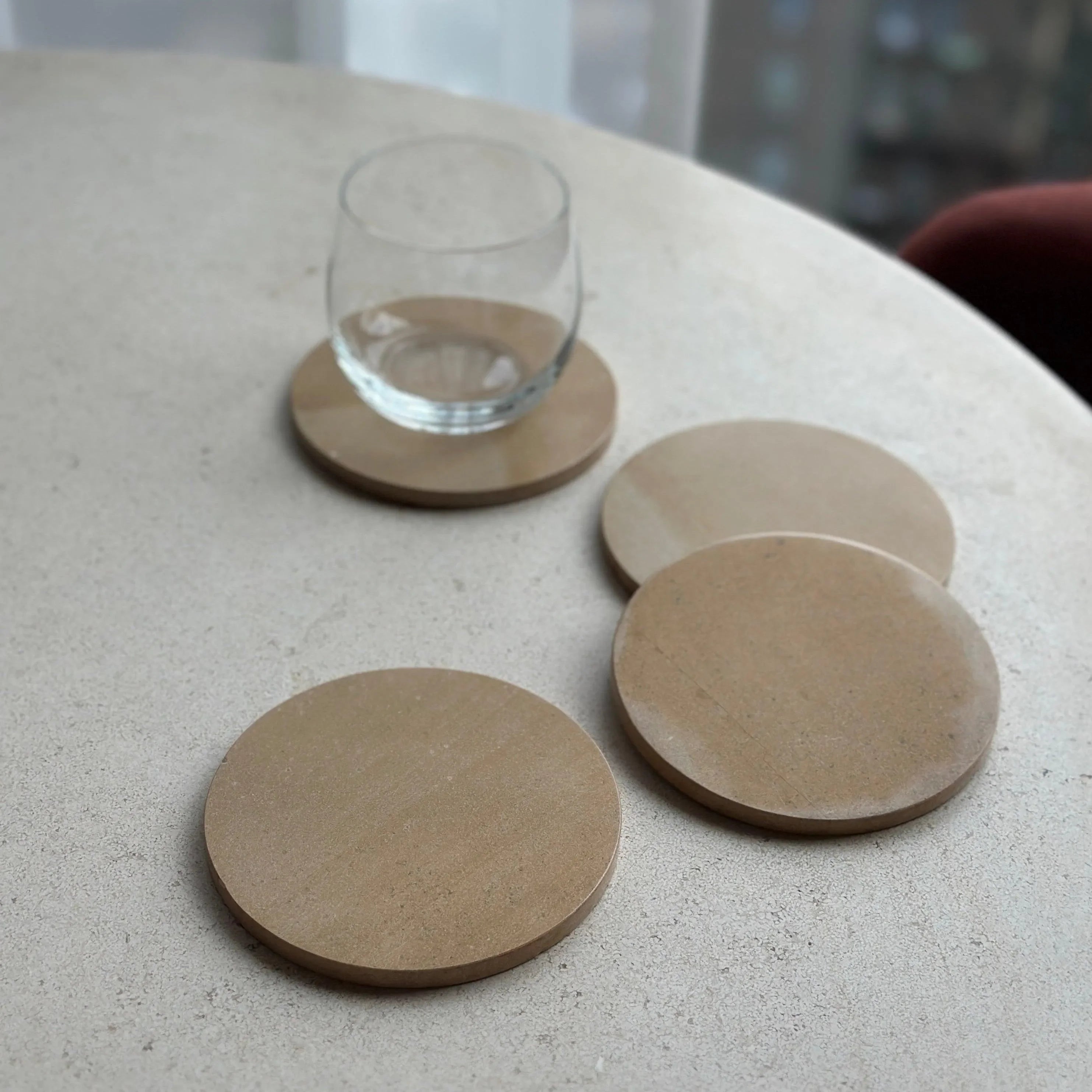 Marble Oversized Coaster Set in Honeycomb - The Mayfair Hall