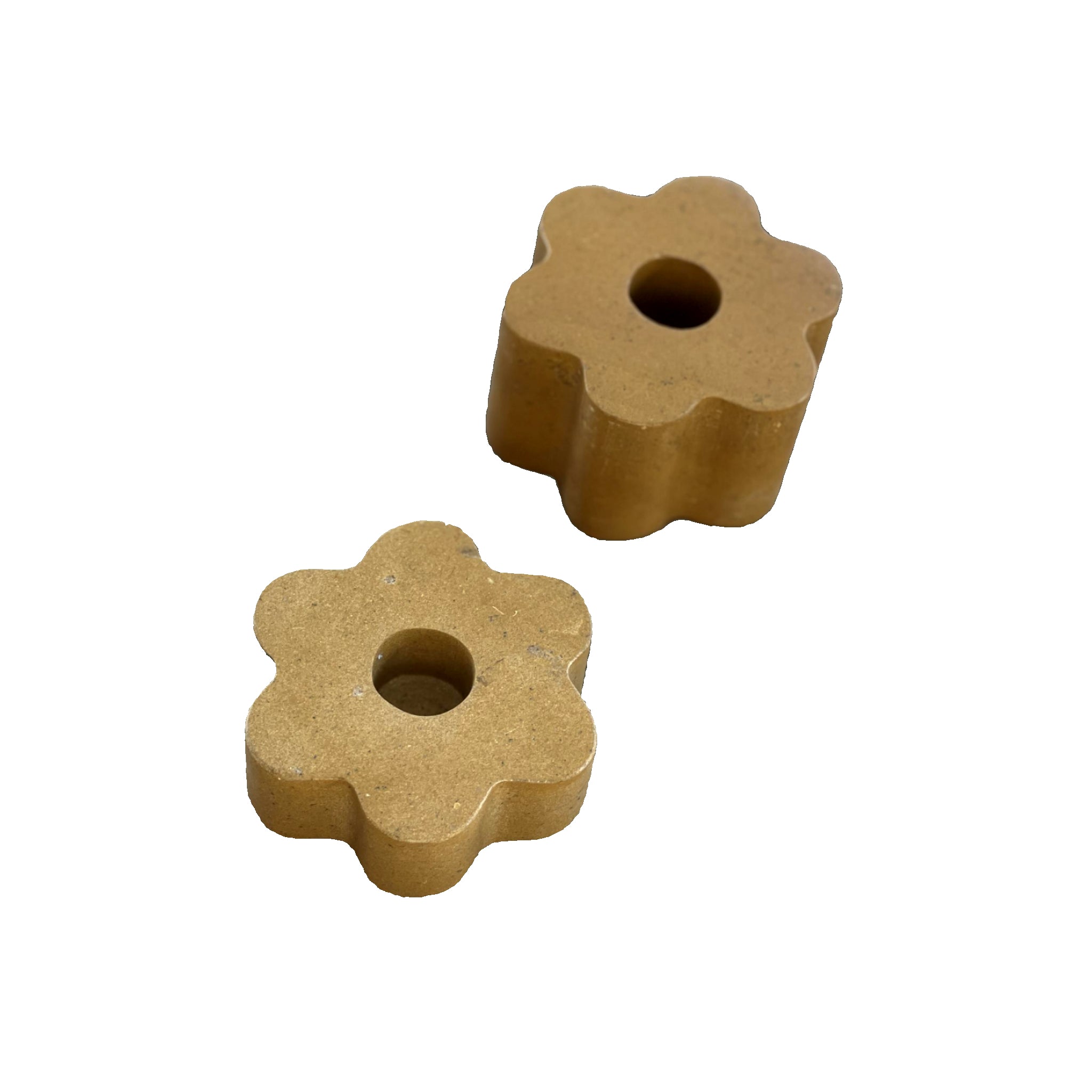Bud Stone Candlestick Holder in Honeycomb (Set of 2)