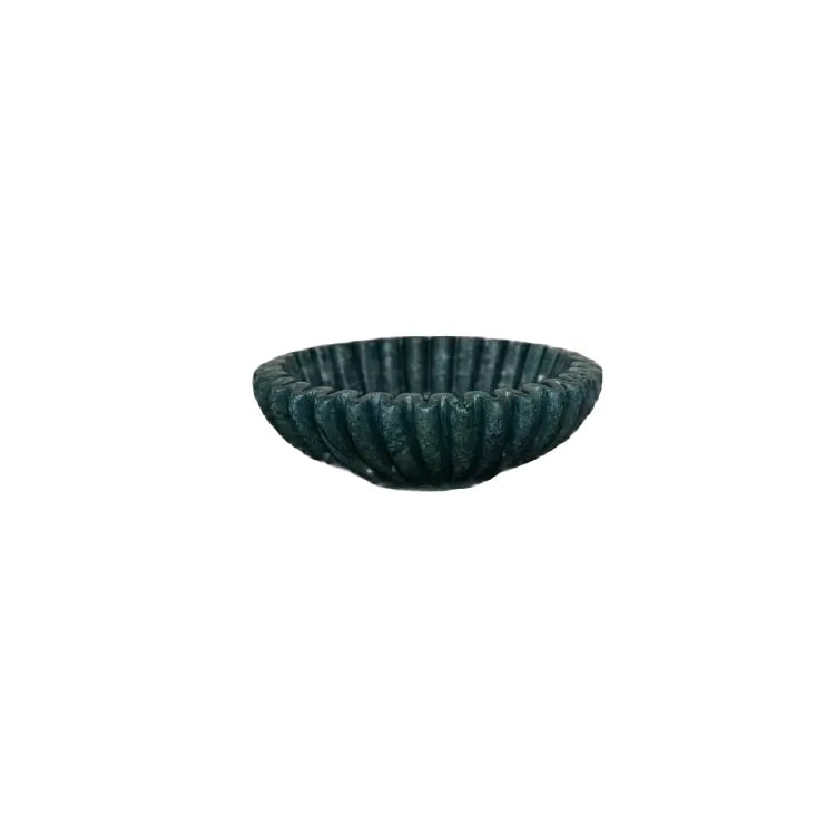 Ruffle Bowl in Emerald