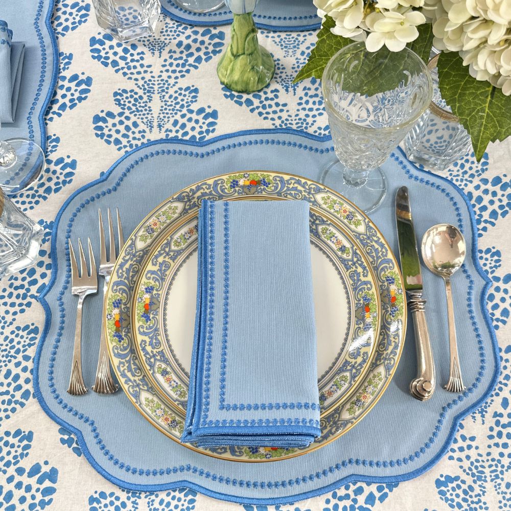 Charlotte Placemat - Blue and Blue (Set of 4)