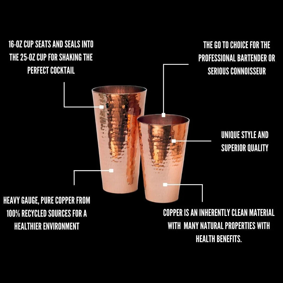 Copper Boston Shaker Set - The Mayfair Hall