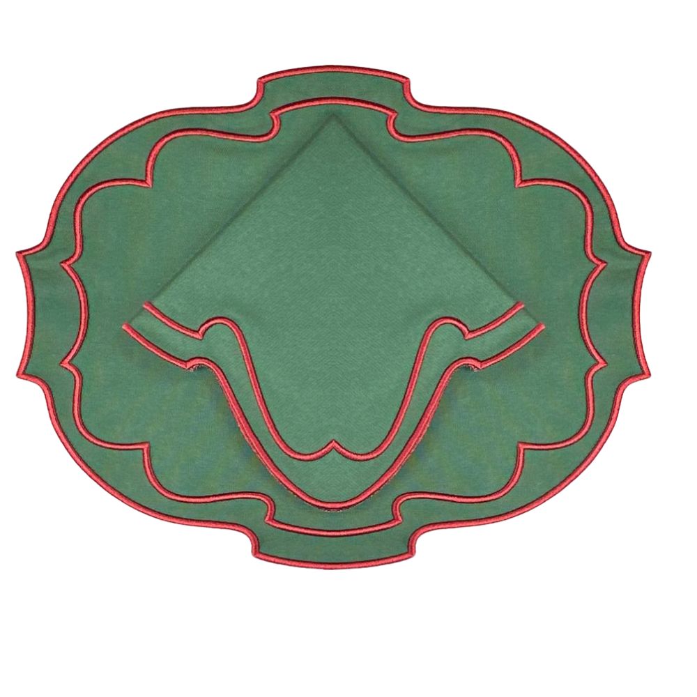 Green Christmas Belle - Placemats (Set of 4)