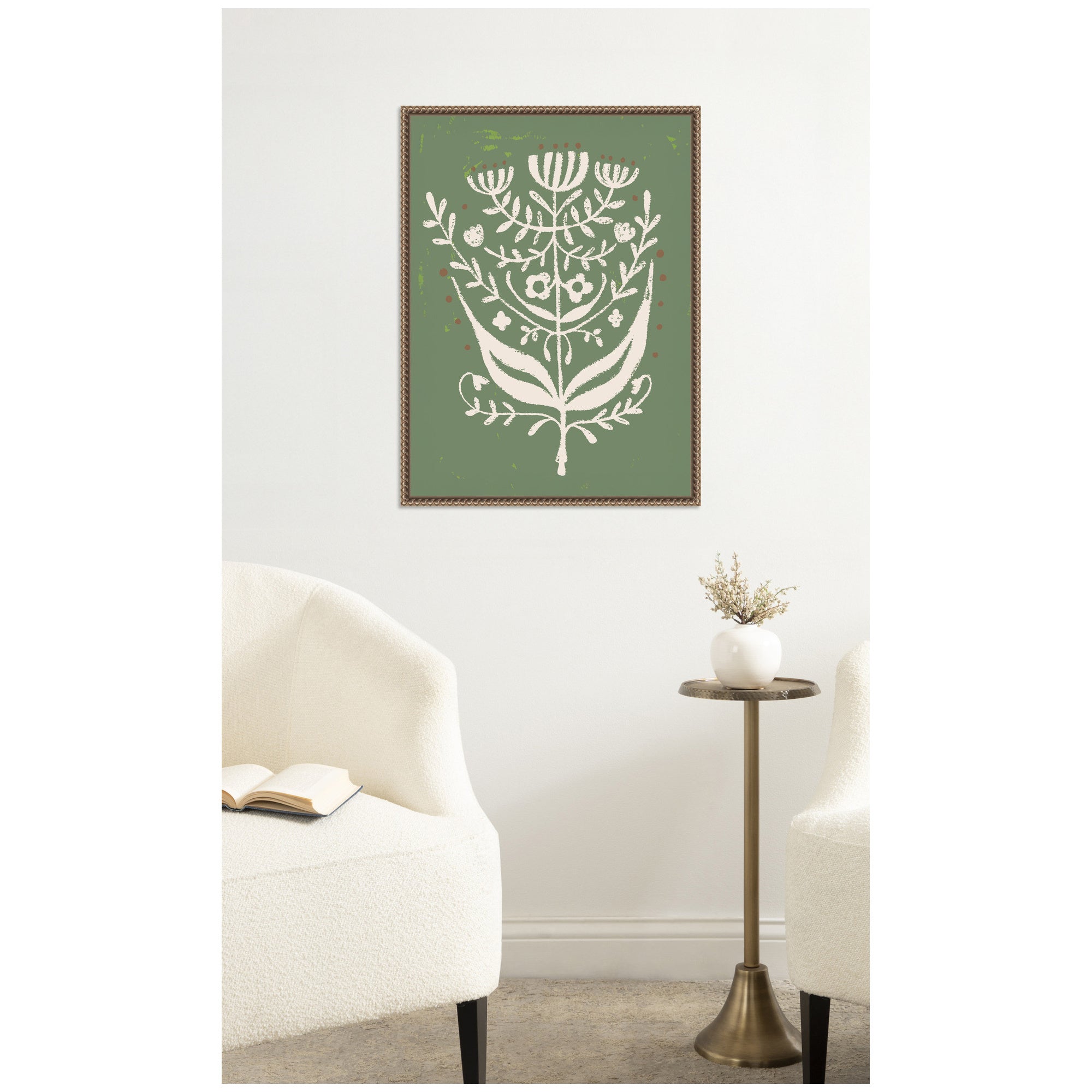 Bungalow Charm Green by Vicky Yorke Framed Canvas Wall Art Print