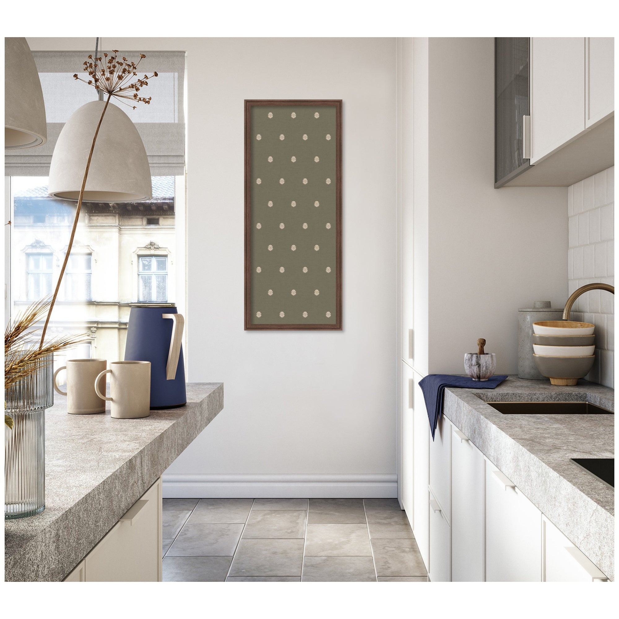 Pinboard Green Botanical Block Print