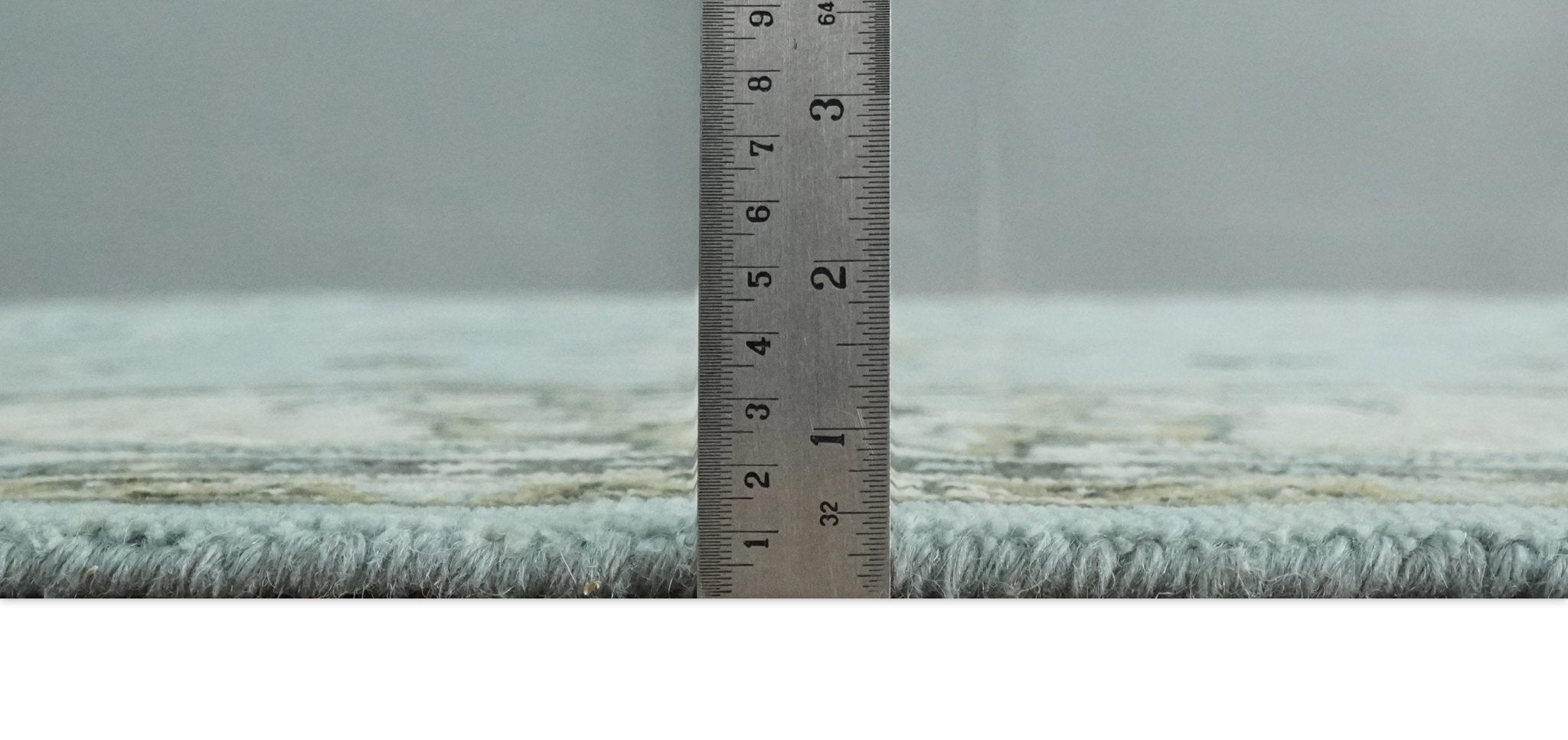 8x10 and 9x12 Antique Hand Knotted Blue and Ivory Traditional Vintage Persian Oushak Wool Rug | TRDCP998912