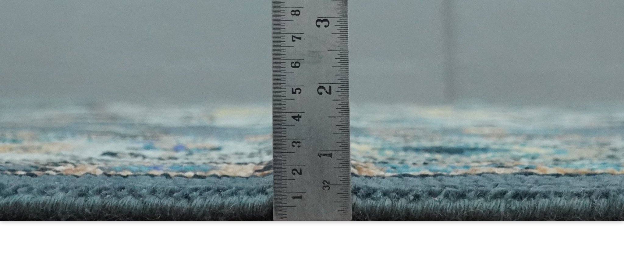 8x10 Blue, Silver and Beige Hand Knotted Traditional Heriz Serapi Wool Area Rug