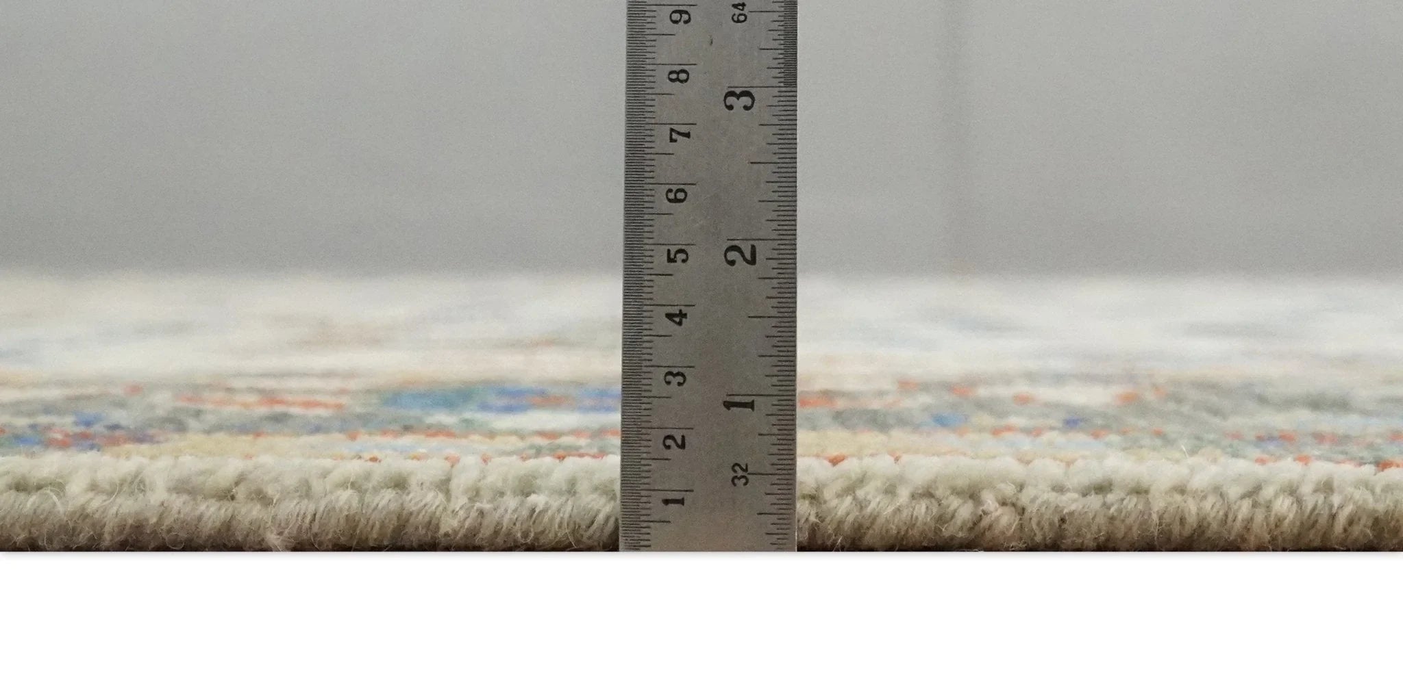 8x10 Hand Knotted Antique Ivory, Blue and Gray Traditional Persian Vintage Oushak Wool Rug | TRDCP712 - The Rug Decor