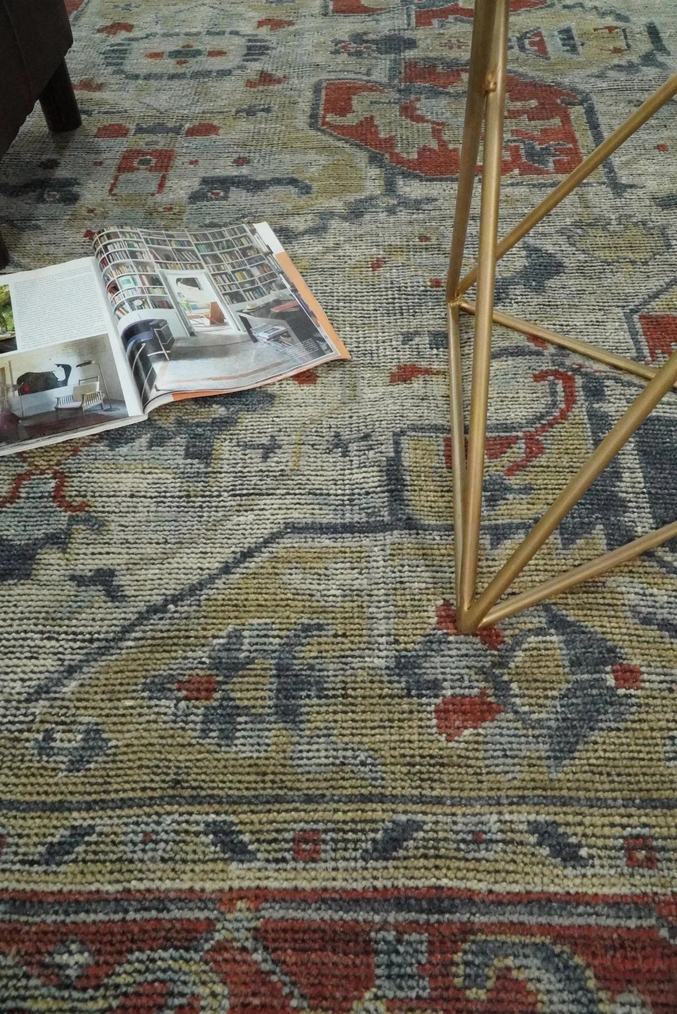 8x10 Hand Knotted Serapi Silver and Rust Traditional Antique Area Rug | TRD2401 - The Rug Decor