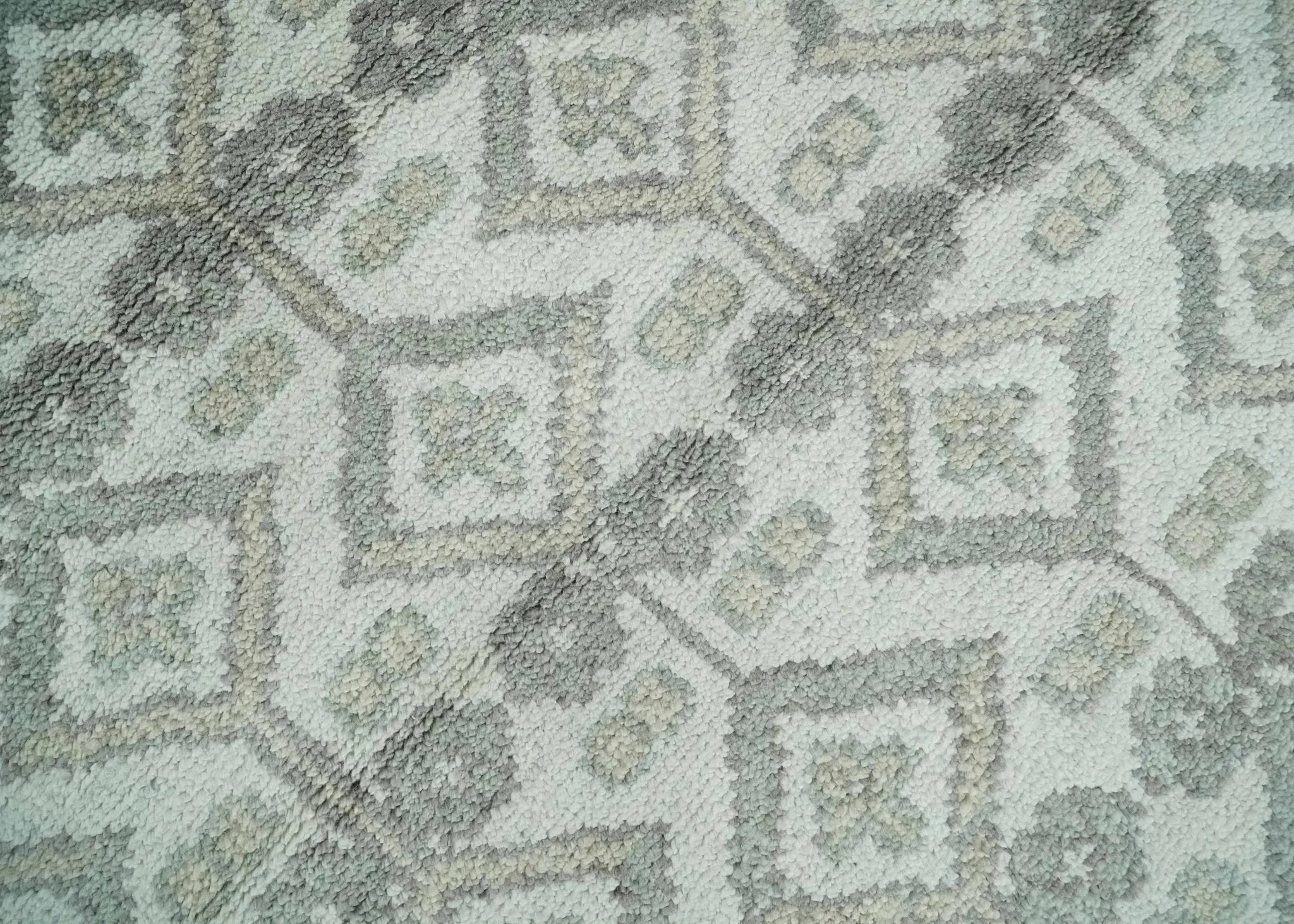 8x10 Hand Knotted Turkish Ivory and Silver Traditional Antique Persian Area Rug | TRDCP1120810S - The Mayfair Hall