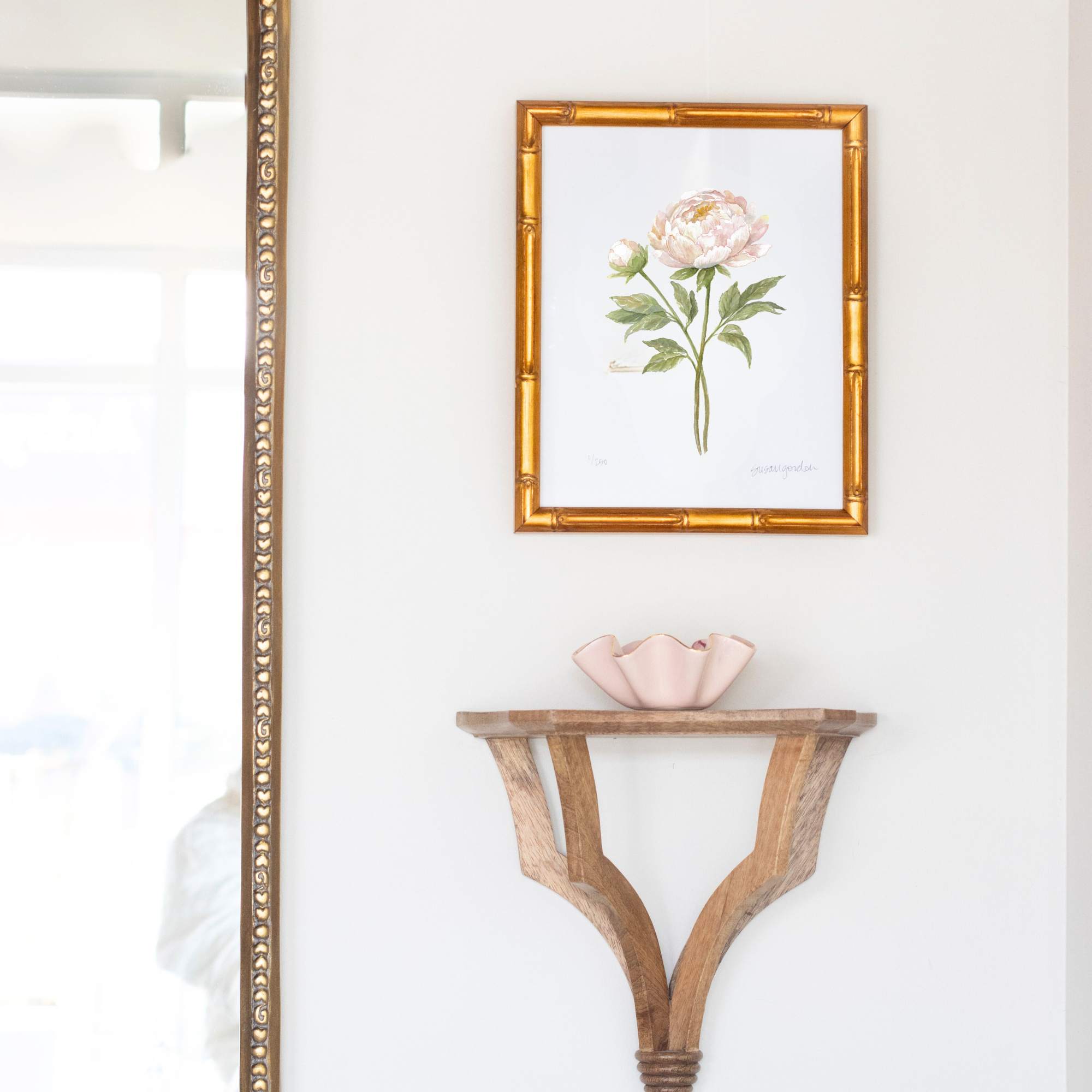 8x10 Framed Peony Archival Prints By Susan Gordon