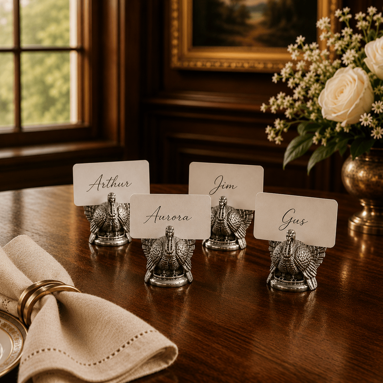 Turkey Placecard Holder (Set of 4)
