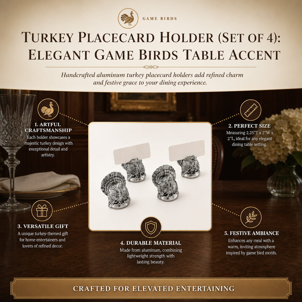 Turkey Placecard Holder (Set of 4)