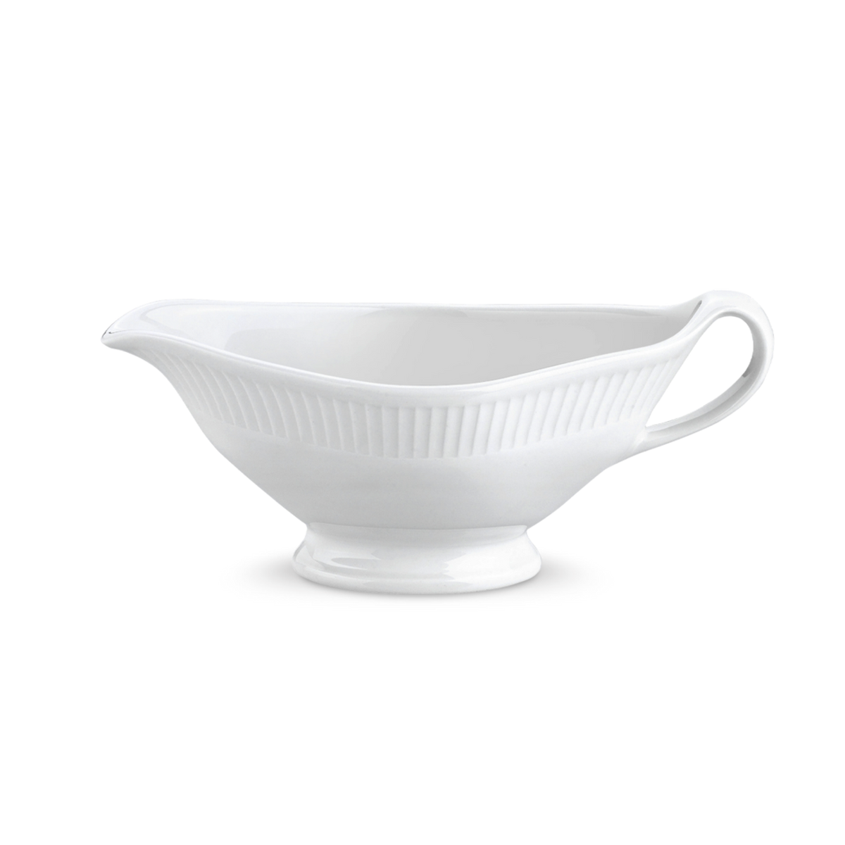 Plisse Porcelain Sauceboat or Underplate by Pillivuyt — Sold Separately