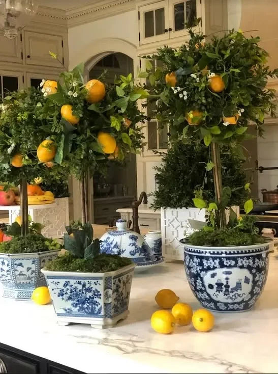 Round Figurine Cherry Blossom Fishbowl - The Mayfair Hall