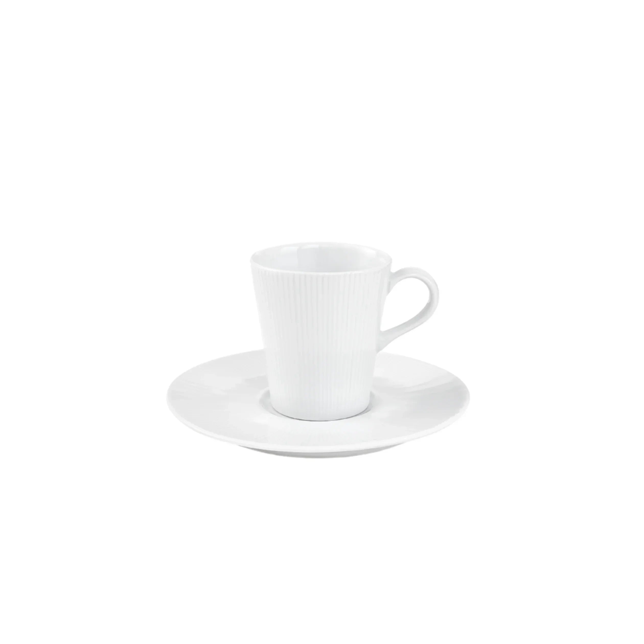 Eventail Espresso Cup and Saucer, Set of 4 - The Mayfair Hall